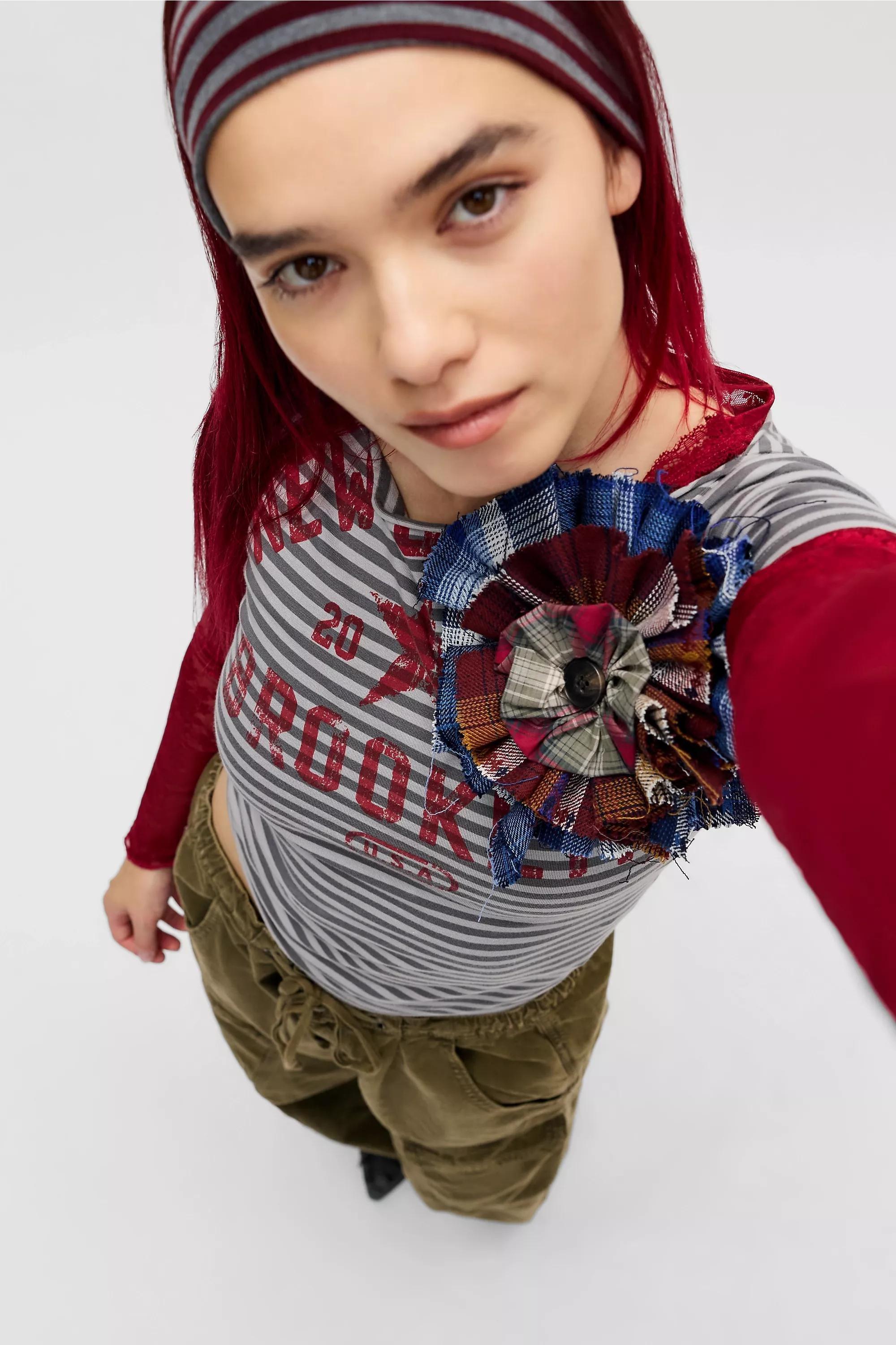 Grey Uo New York Slash Neck T-Shirt, GREY, large image number 5