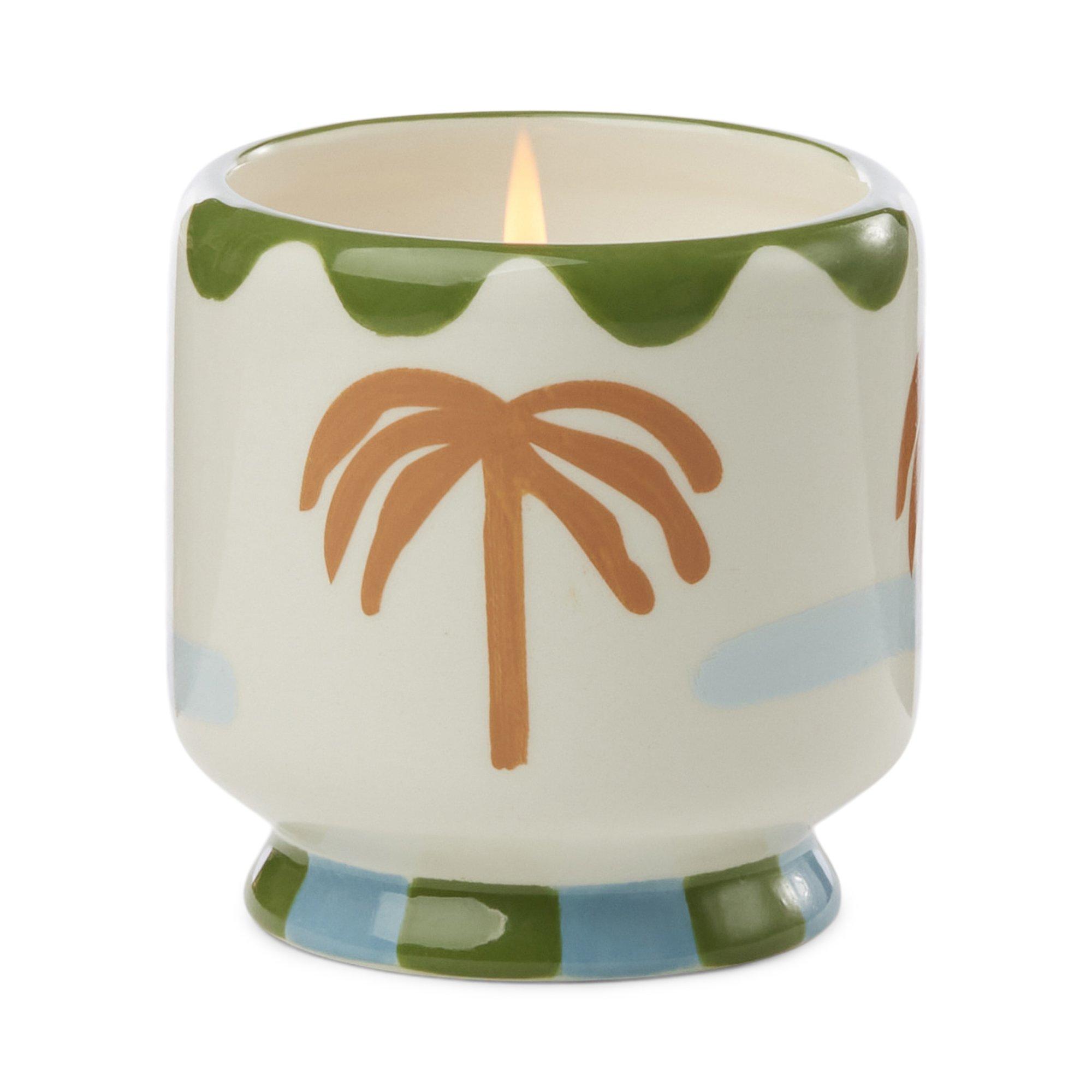 Adopo 8 oz./226g Palm Tree Ceramic Candle - Lush Palms Boxed ,Multicolour, A322_129, large image number 1