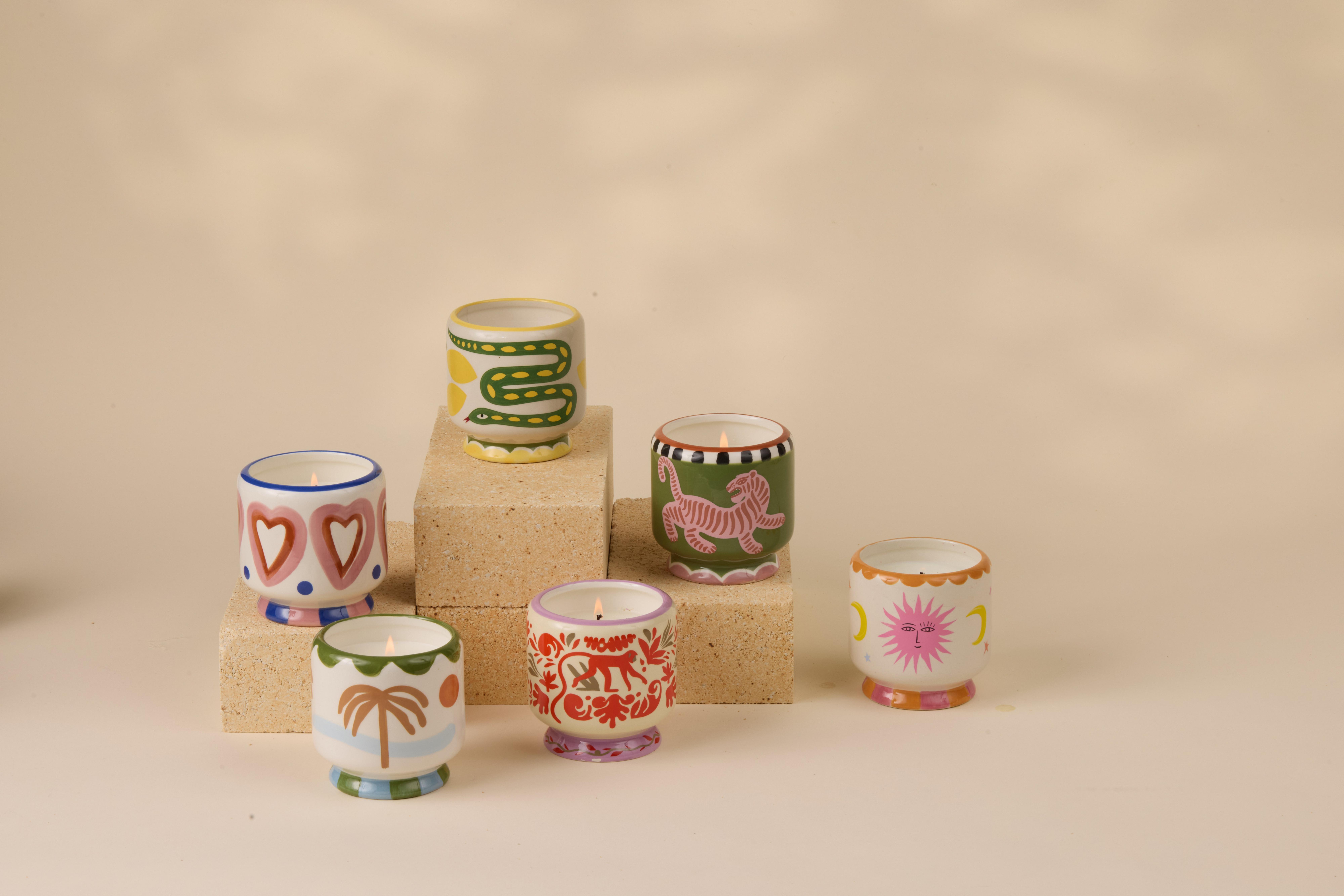 Adopo 8 oz./226g Palm Tree Ceramic Candle - Lush Palms Boxed ,Multicolour, A322_129, large image number 5