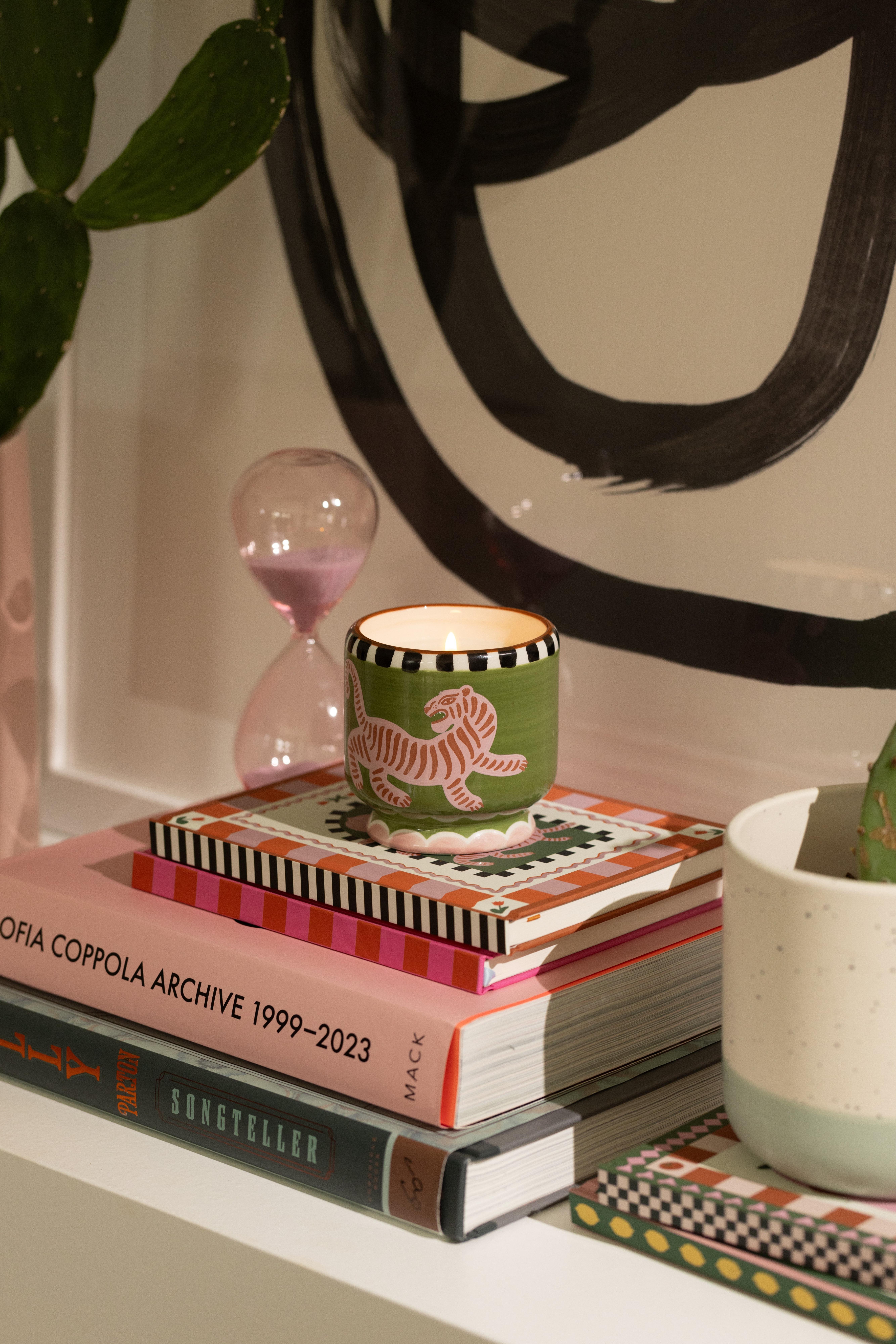 Multicolor Adopo 8 Oz./226G Tiger Ceramic Candle - Black Cedar & Fig Boxed, A322_106, large image number 3