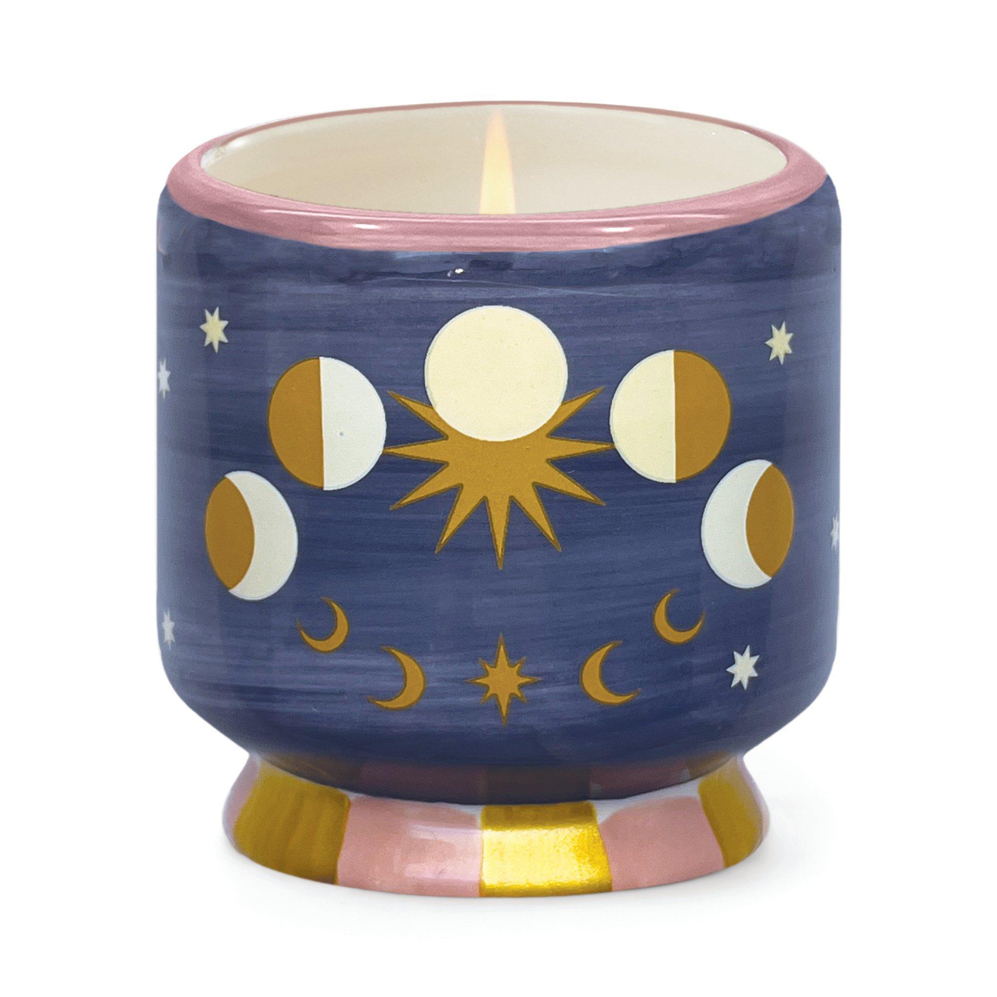 Adopo 8oz./226g Moon Phases Ceramic Candle - Jasmine & Rose ,Multicolour, A322_08EU, large image number 0