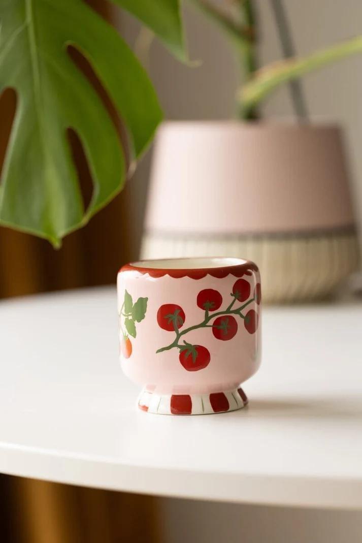 Pink Heirloom Tomato A Dopo 8Oz/226G Ceramic Candle , Urban Outfitters X Little Birdy, A322_104, large image number 1