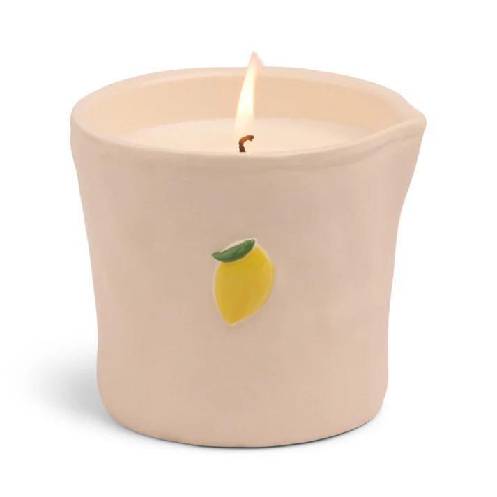Beige Meyer Lemon Bistro 8Oz/226G Ceramic Candle, Urban Outfitters X Little Birdy, A322_137, large image number 0