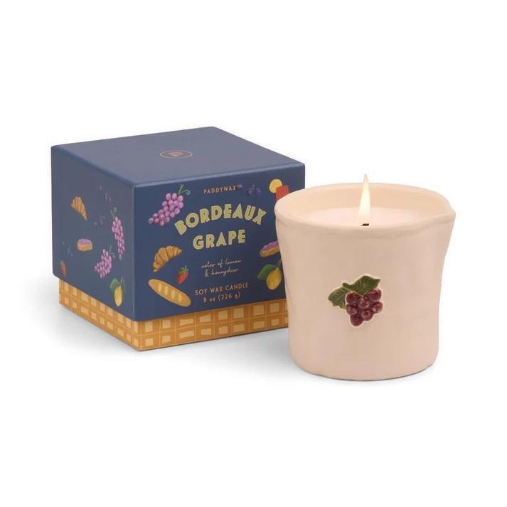 Beige Bordeaux Grape Bistro 8Oz/226G Ceramic Candle, Urban Outfitters X Little Birdy, A322_138, large image number 1