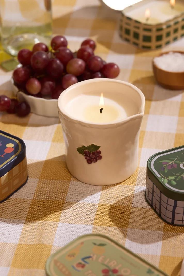 Beige Bordeaux Grape Bistro 8Oz/226G Ceramic Candle, Urban Outfitters X Little Birdy, A322_138, large image number 2