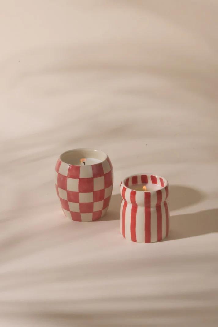 Red Hibiscus Bay Cabana 6.5Oz/184G Ceramic Candle, Urban Outfitters X Little Birdy, A322_135, medium