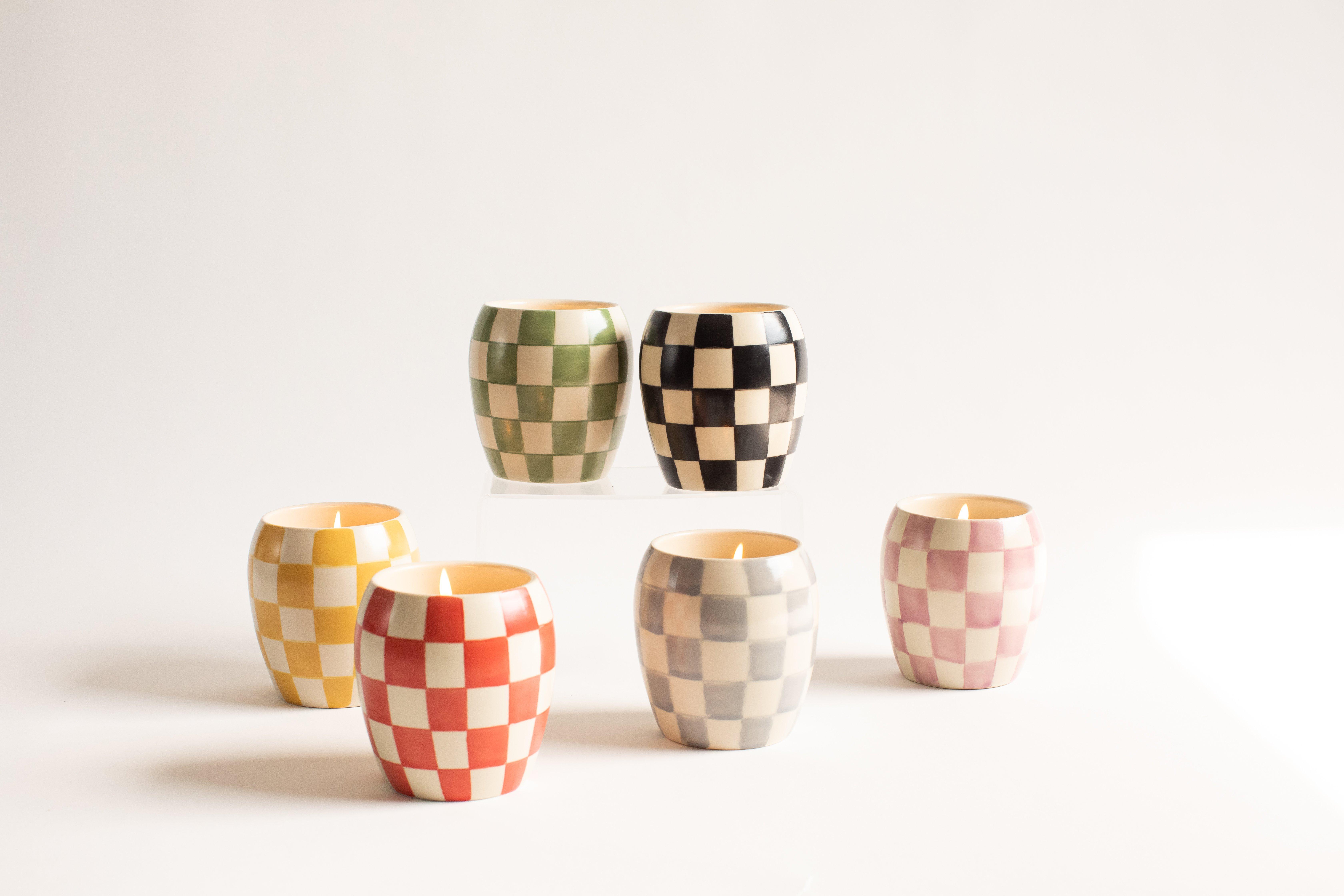 Multicolor Checkmate 311G Black Checkered Porcelain Vessel With Dustcover - Black Fig + Olive, A322_BLACK, medium