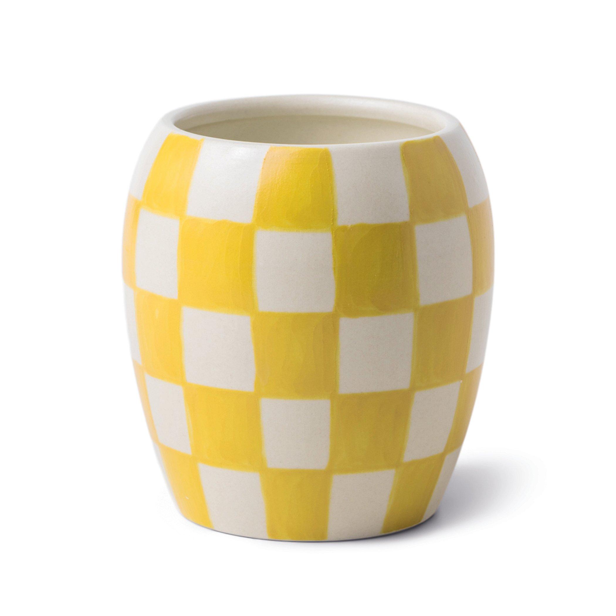 Checkmate 311g Orchre Checkered Porcelain Vessel With Dustcover - Golden Amber ,Multicolour, A322_06EU, large image number 0