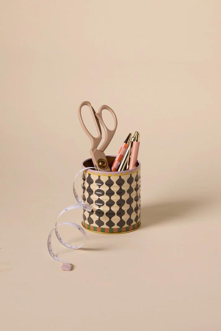 Black A Dopo Black & White Wavy Storage Tin, Urban Outfitters X Little Birdy, A322_103, large image number 1