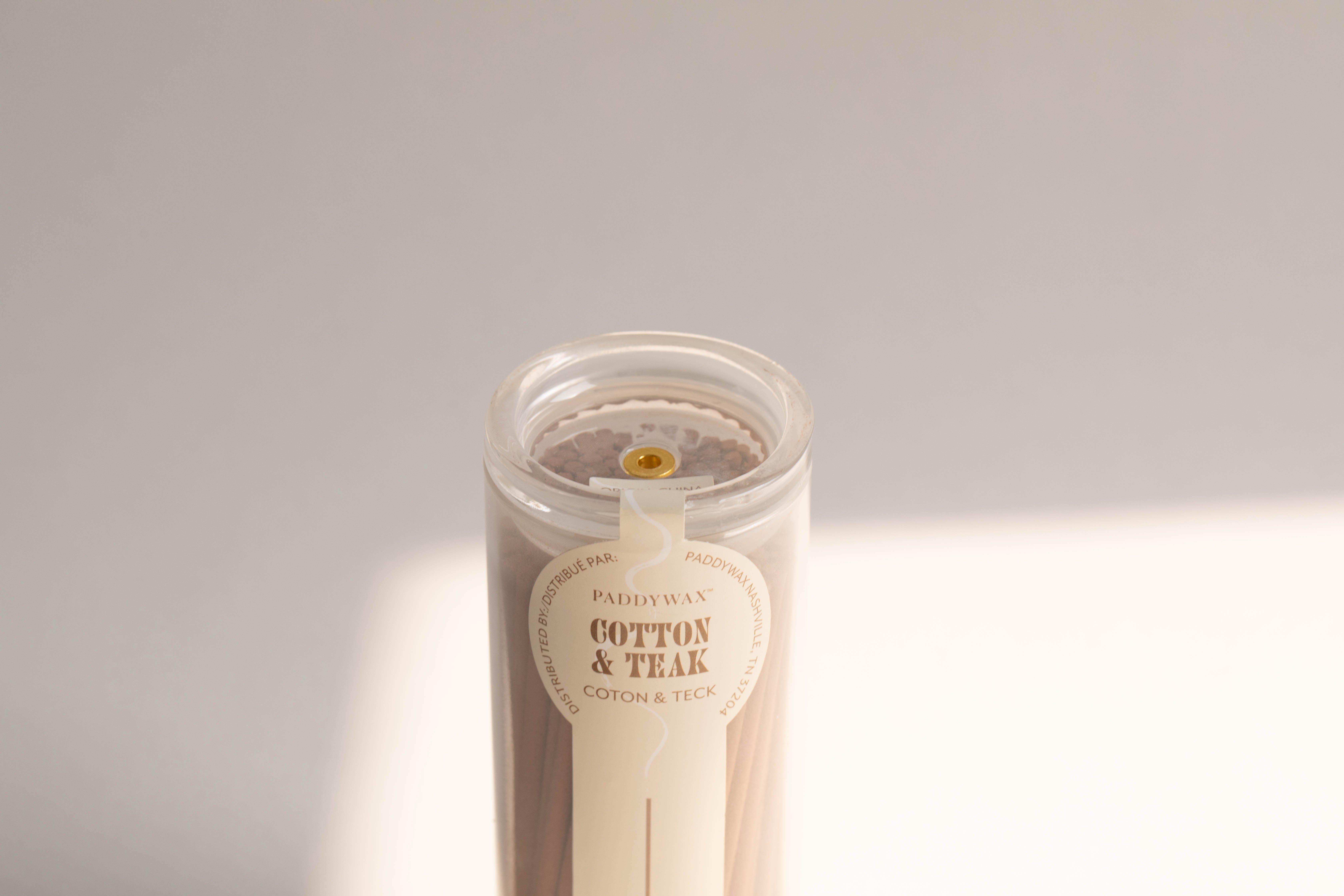 Multicolor Incense 100 Sticks With Transparent Milky White Glass Jar + Opaque White Incense Holder Cotton & Teak, A322_116, large image number 2