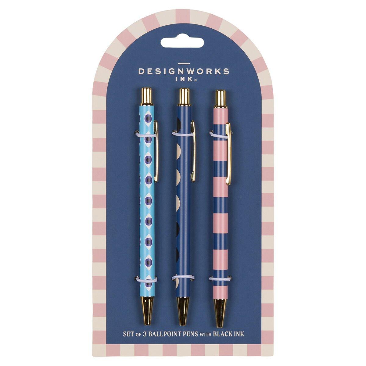 Multicolour A Dopo Set Of 3 Pens - Eye, Moon, Stripe, Urban Outfitters X Little Birdy, A322_106, large image number 0
