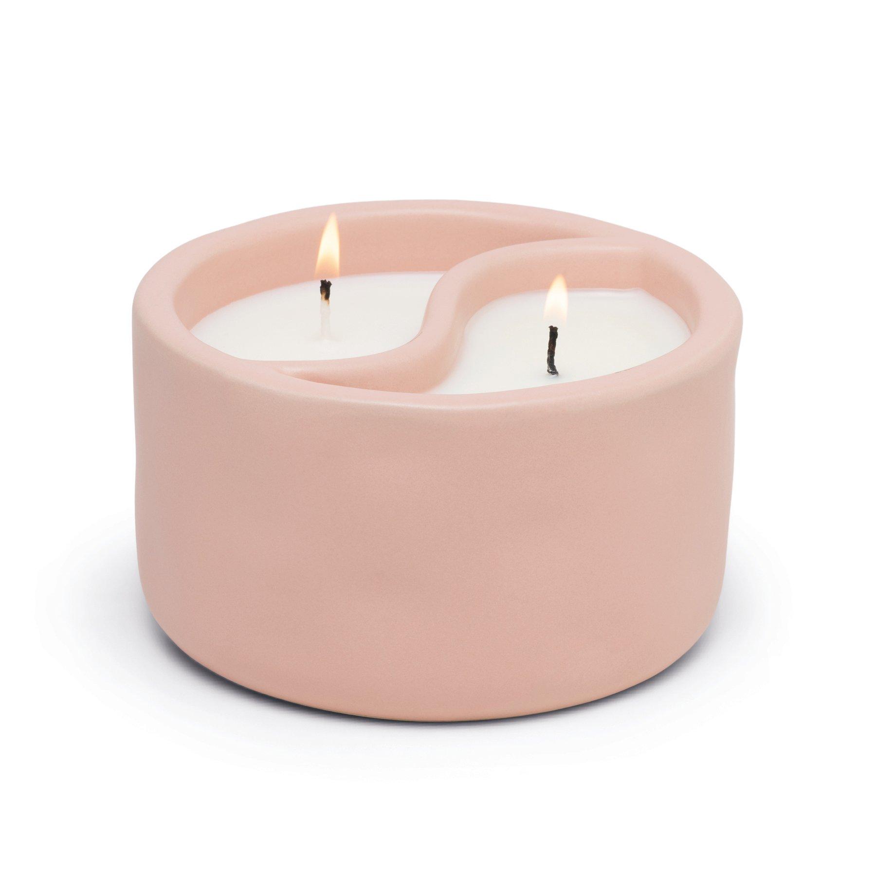 Multicolor Yin-Yang Ceramic Candle 11 Oz./311G - Dusty Pink - Cactus Flower/Watermint, A322_1102EU, large image number 1