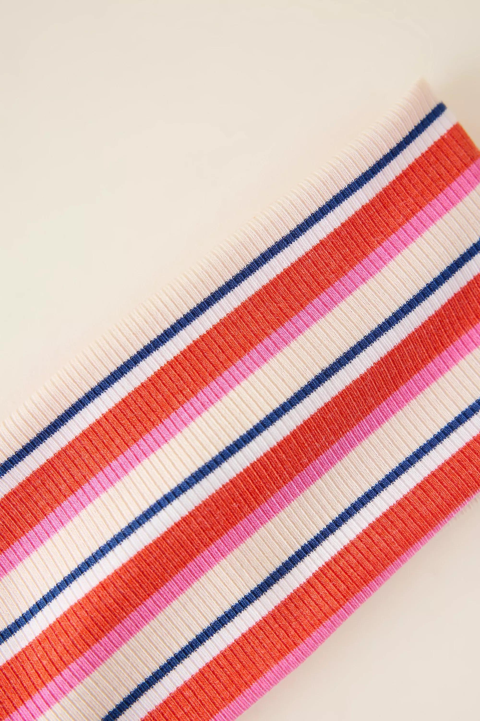 Striped Wide Stretch Headband, Red, A501_0060, large image number 1