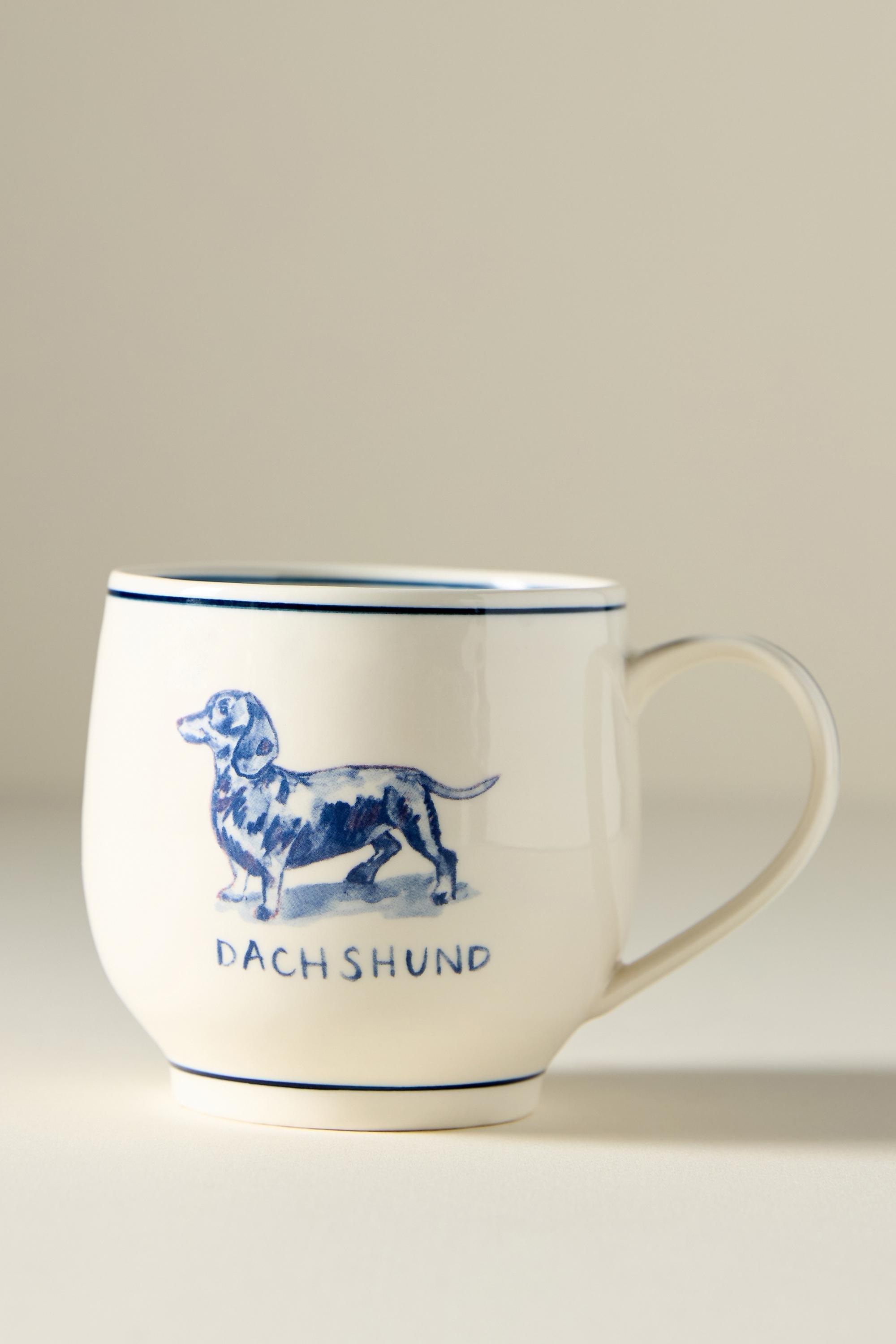 Molly Hatch Stoneware Dog Mug, Navy, A501_0042, large image number 2