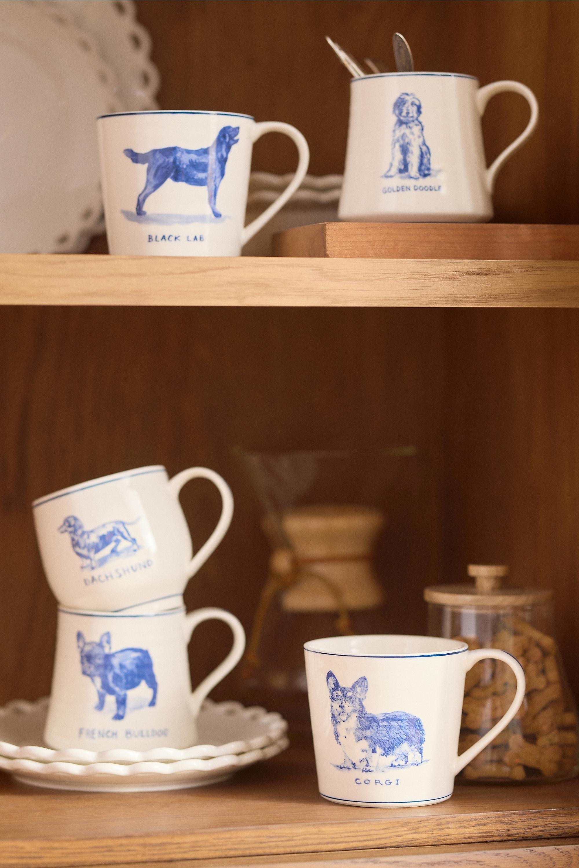 By Anthropologie Gaetano French Press Gold, Blue, medium