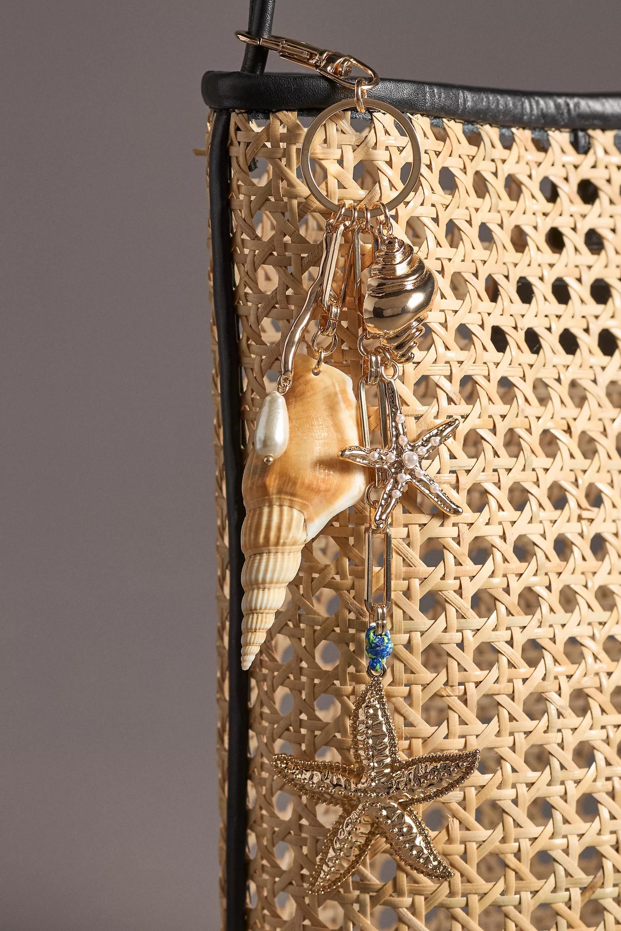 GOLD Starfish Cluster Bag Charm, A501_0070, large image number 0