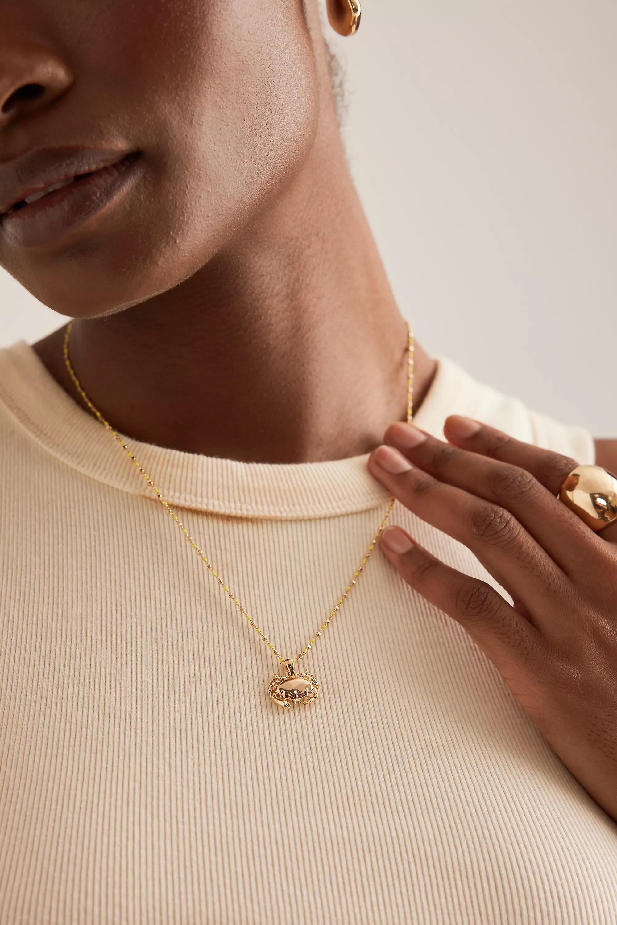 Anthropologie Necklace Pendant, Gold, A501_0070, large image number 1