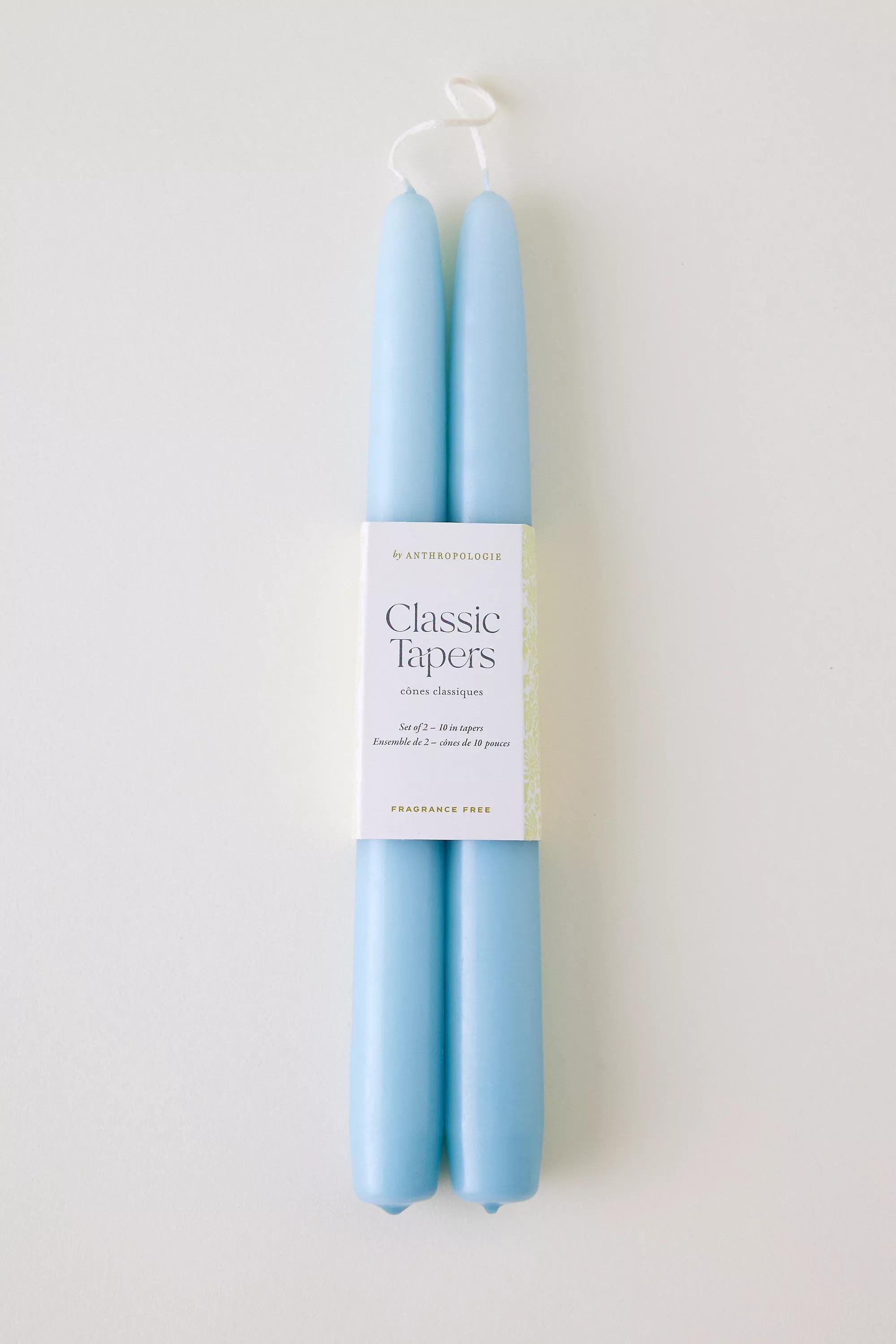 Blue Classic Taper Candles, Set Of 2, , medium