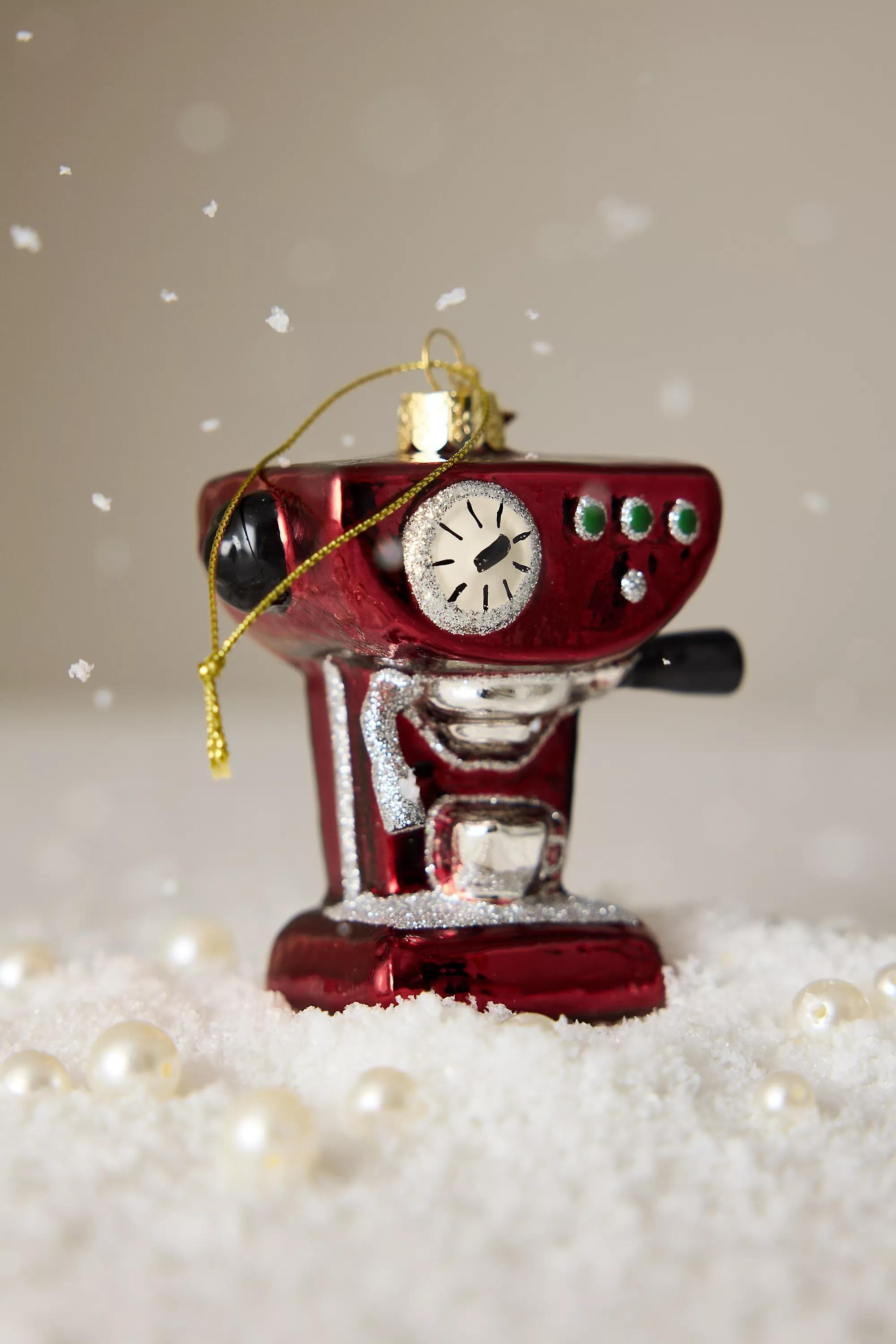 Coffee Machine Glass Ornament, A501_0000, medium