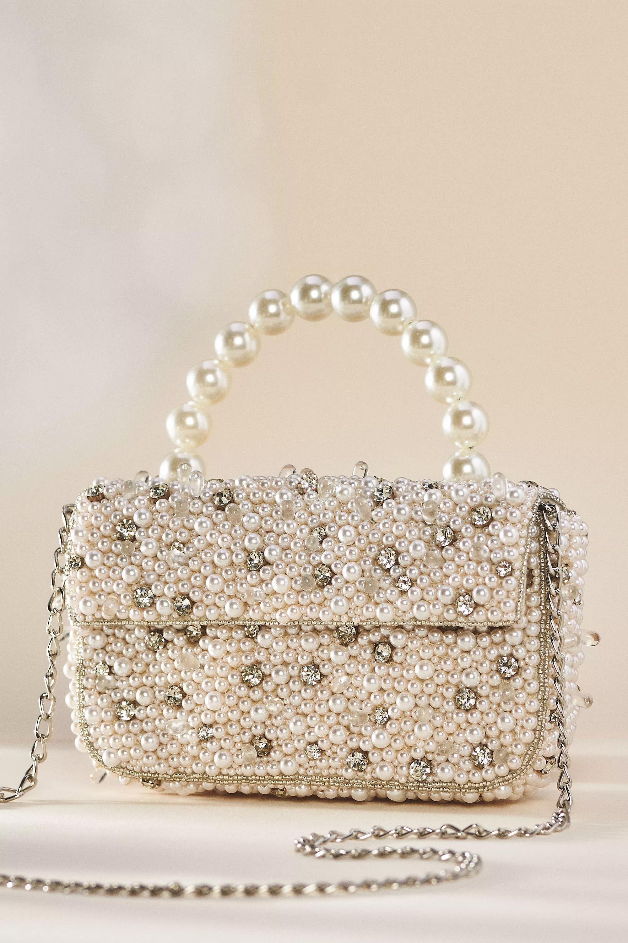IVORY The Fiona Beaded Bag: Pearl-Strap Embellished Edition, A501_0011, large image number 0