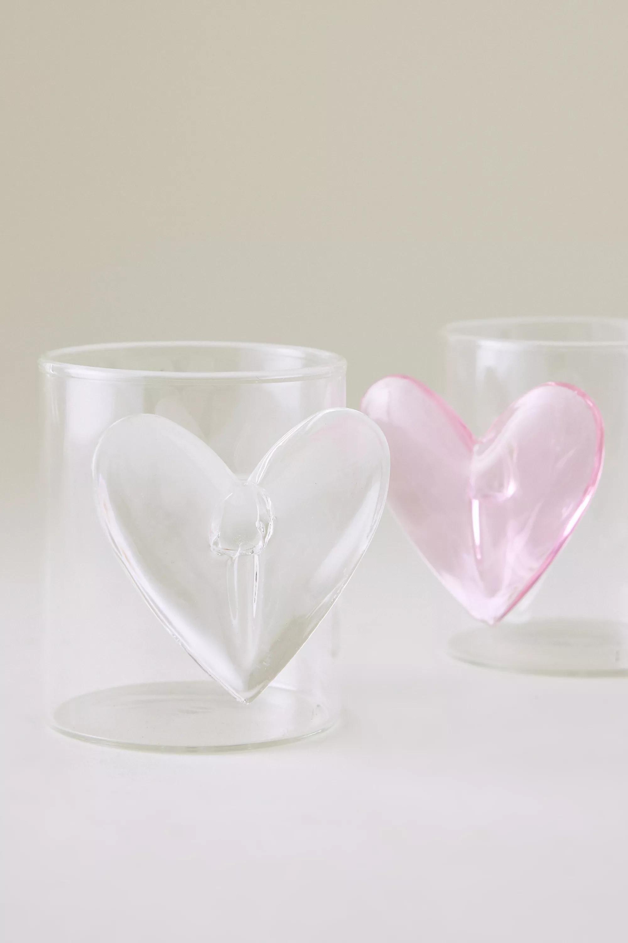 WHITE Lepelclub Heart Tumbler Glass, A501_0010, medium