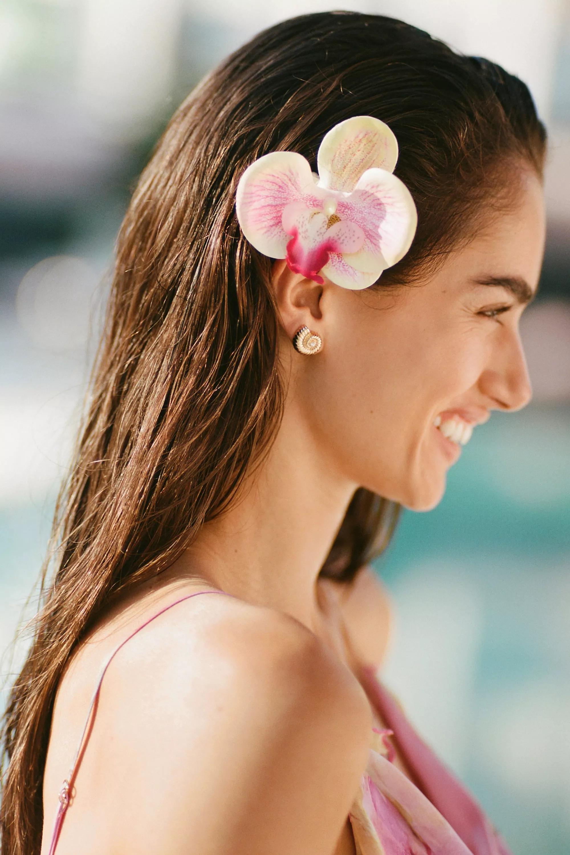 Anthropologie Hair Accessory, Orchid, A501_0270, large image number 1