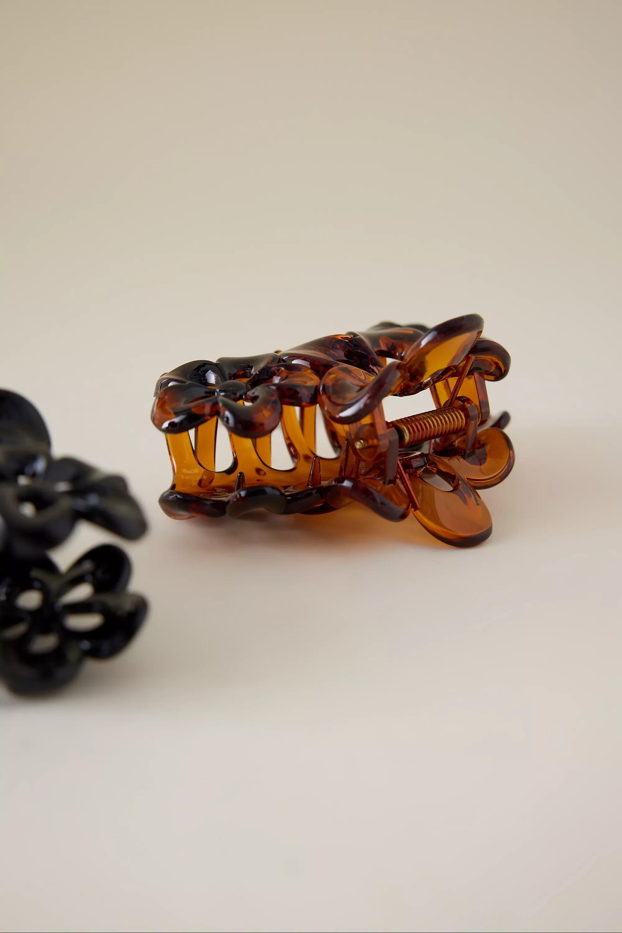 Flower Resin Hair Claw Clips, Set of 2, A501_0029, large image number 1