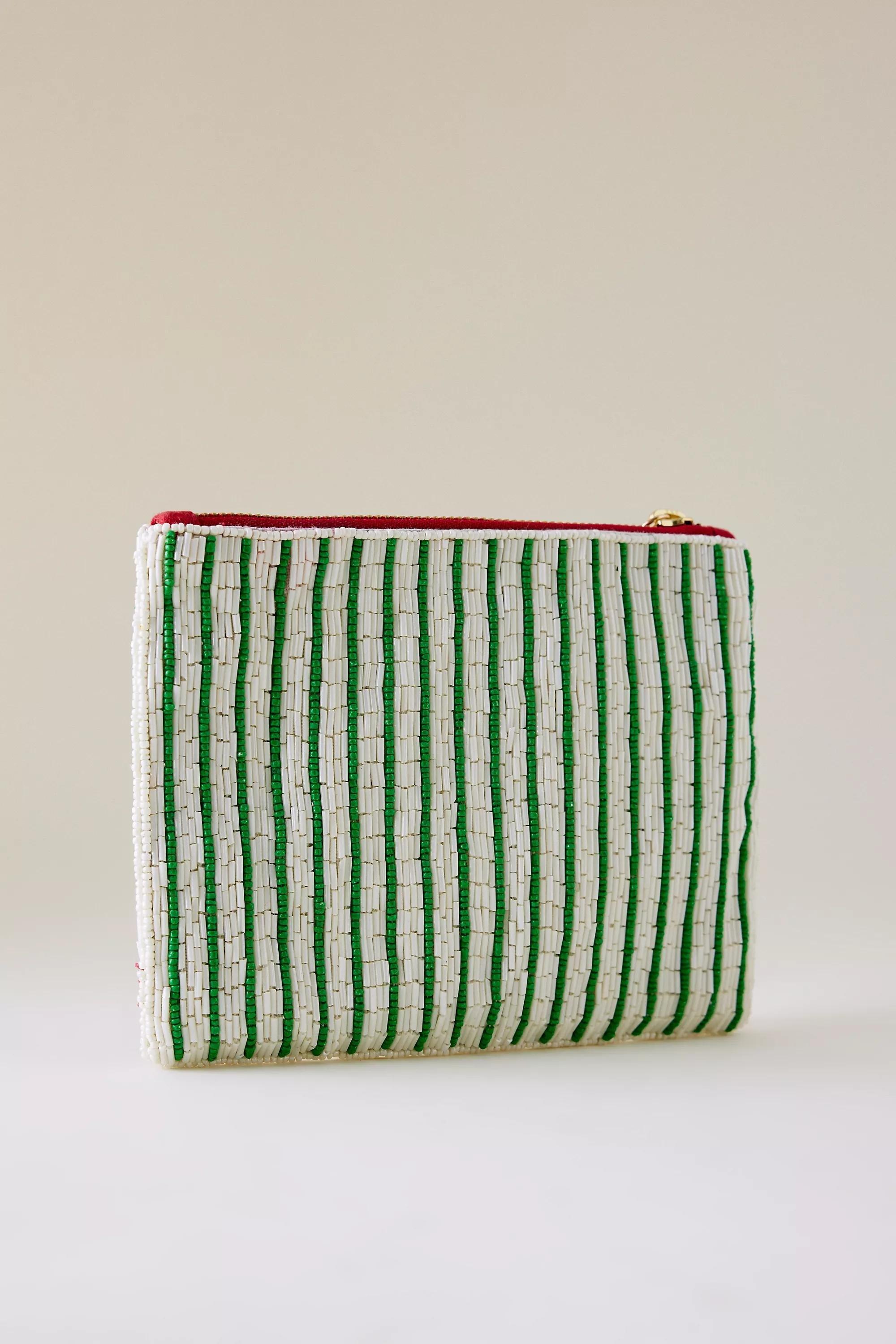 Beaded Strawberry Pouch, Red, A501_0060, medium