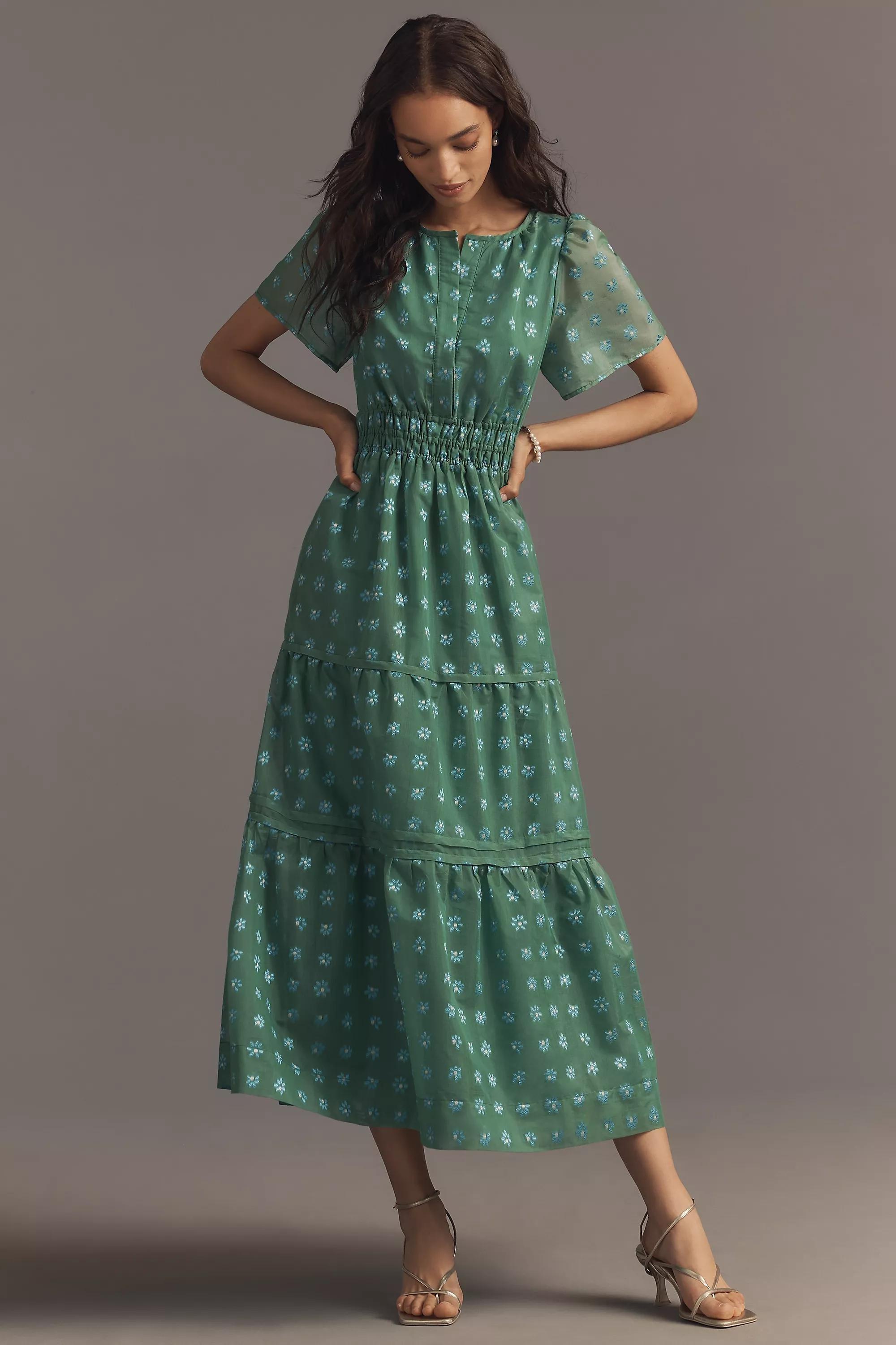 GREEN The Somerset Maxi Dress: Jacquard Edition, A501_0030, large image number 0