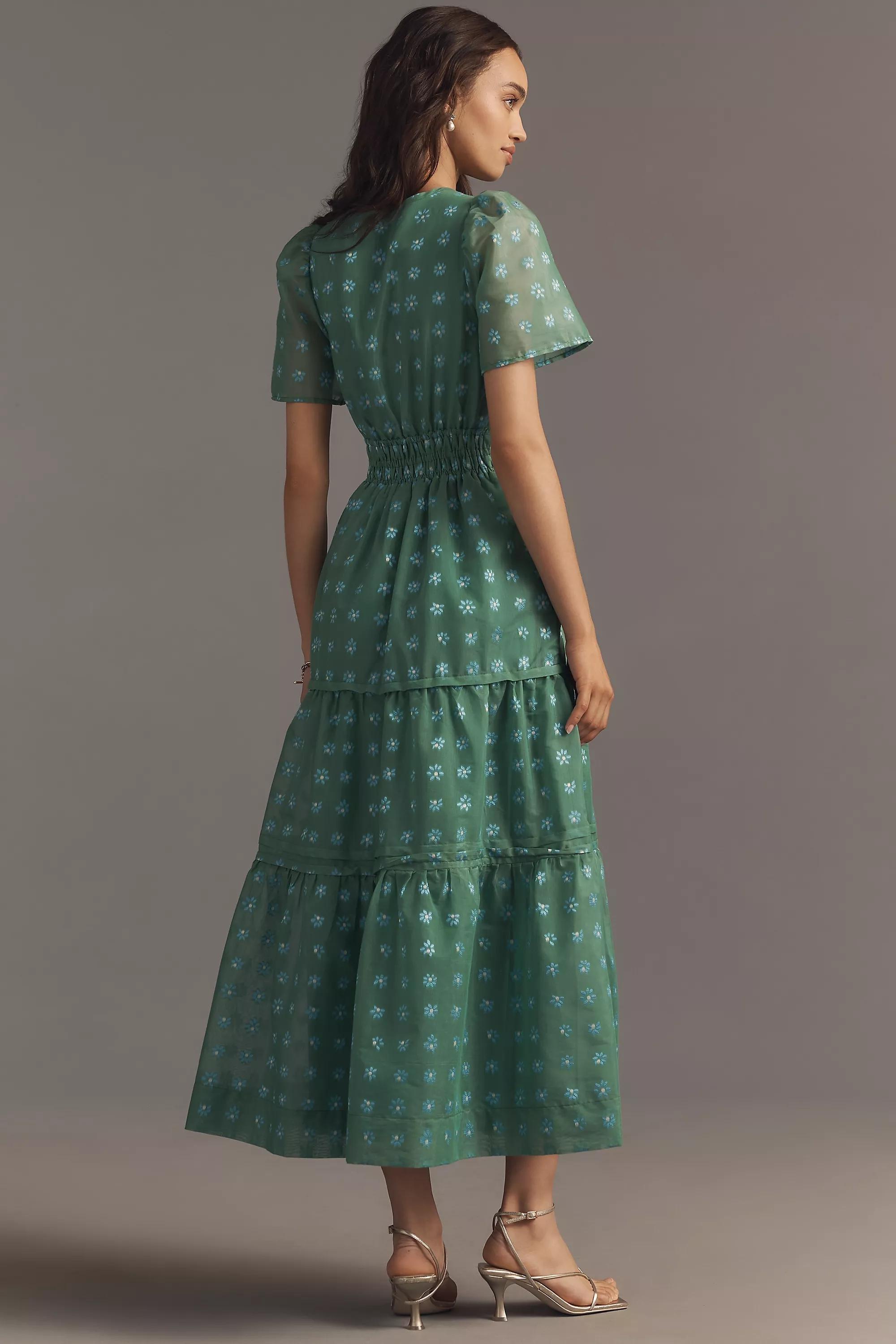 GREEN The Somerset Maxi Dress: Jacquard Edition, A501_0030, large image number 1