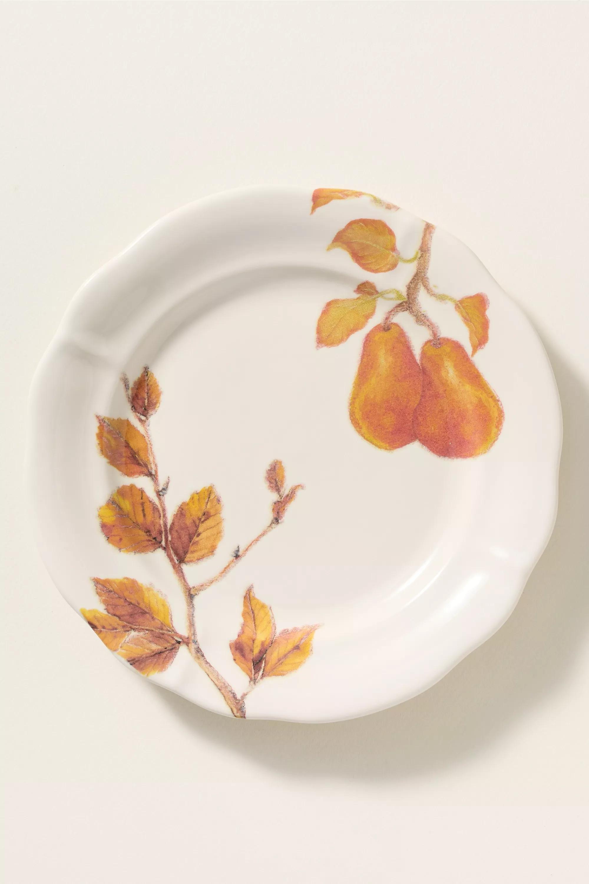 Anna Farba Harvest Stoneware Dessert Plate, White, A501_0010, large image number 0