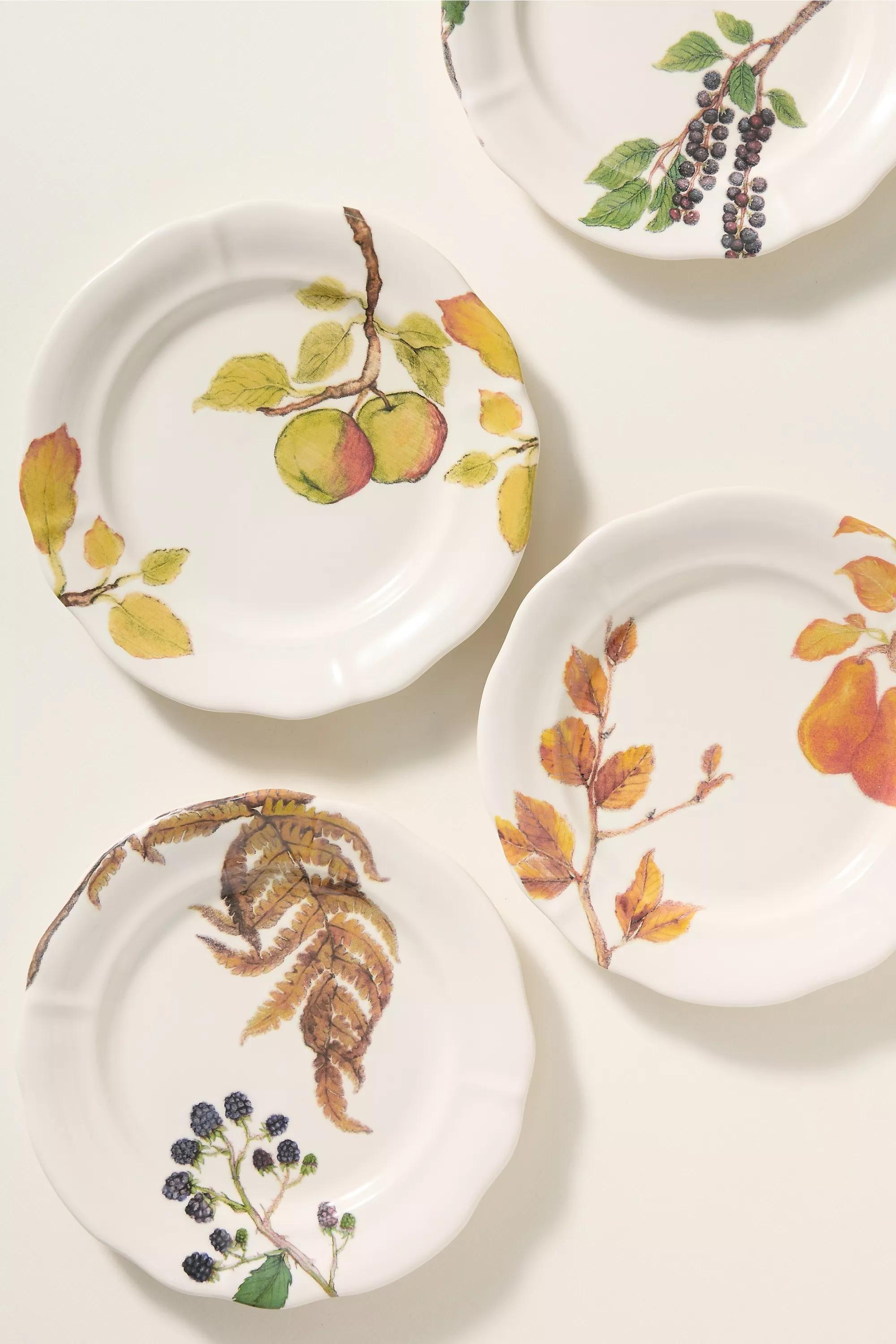 Anna Farba Harvest Stoneware Dessert Plate, White, A501_0010, large image number 1