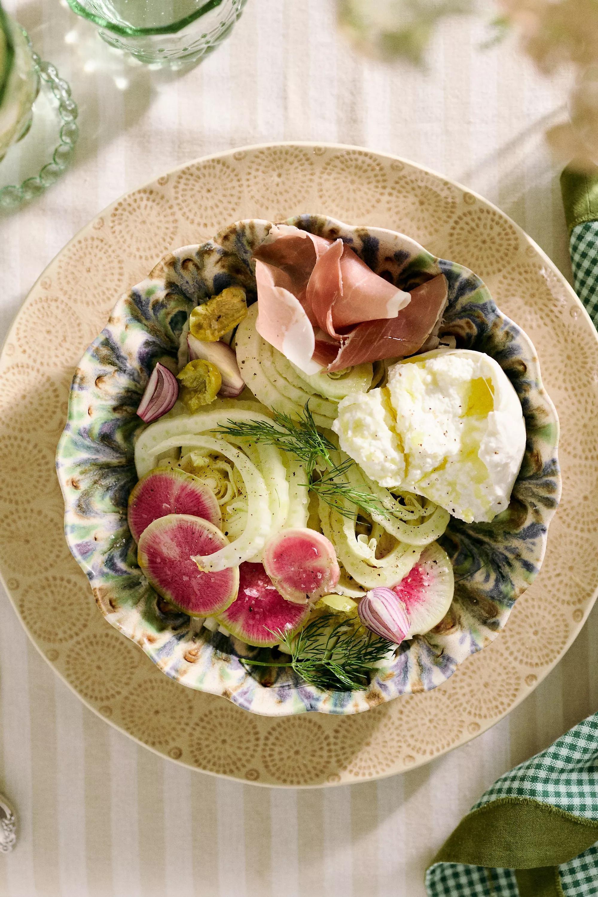 Lagos Portuguese Stoneware Pasta Bowl, Green, A501_0038, medium