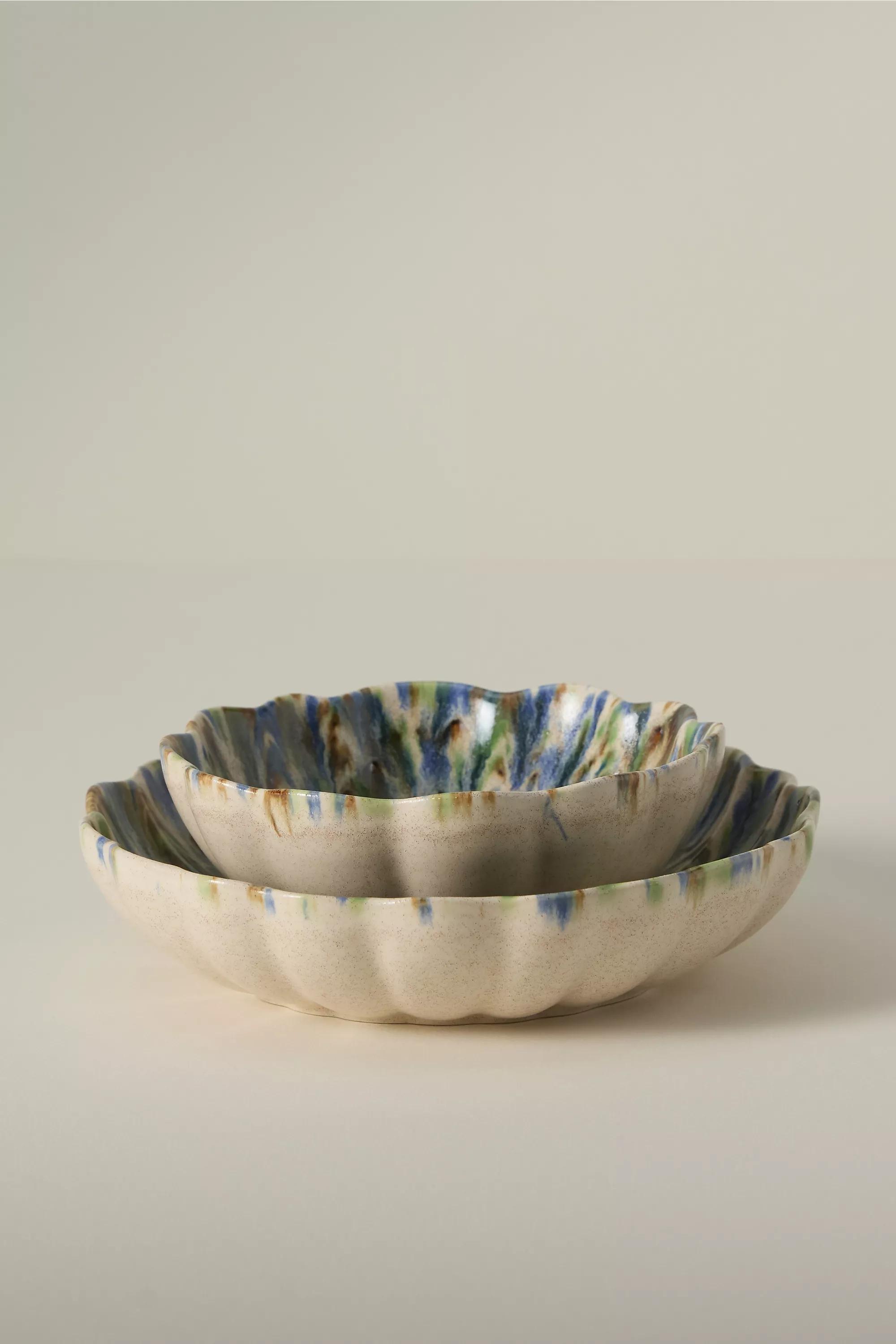 Lagos Portuguese Stoneware Side Bowl, Green, A501_0038, large image number 1