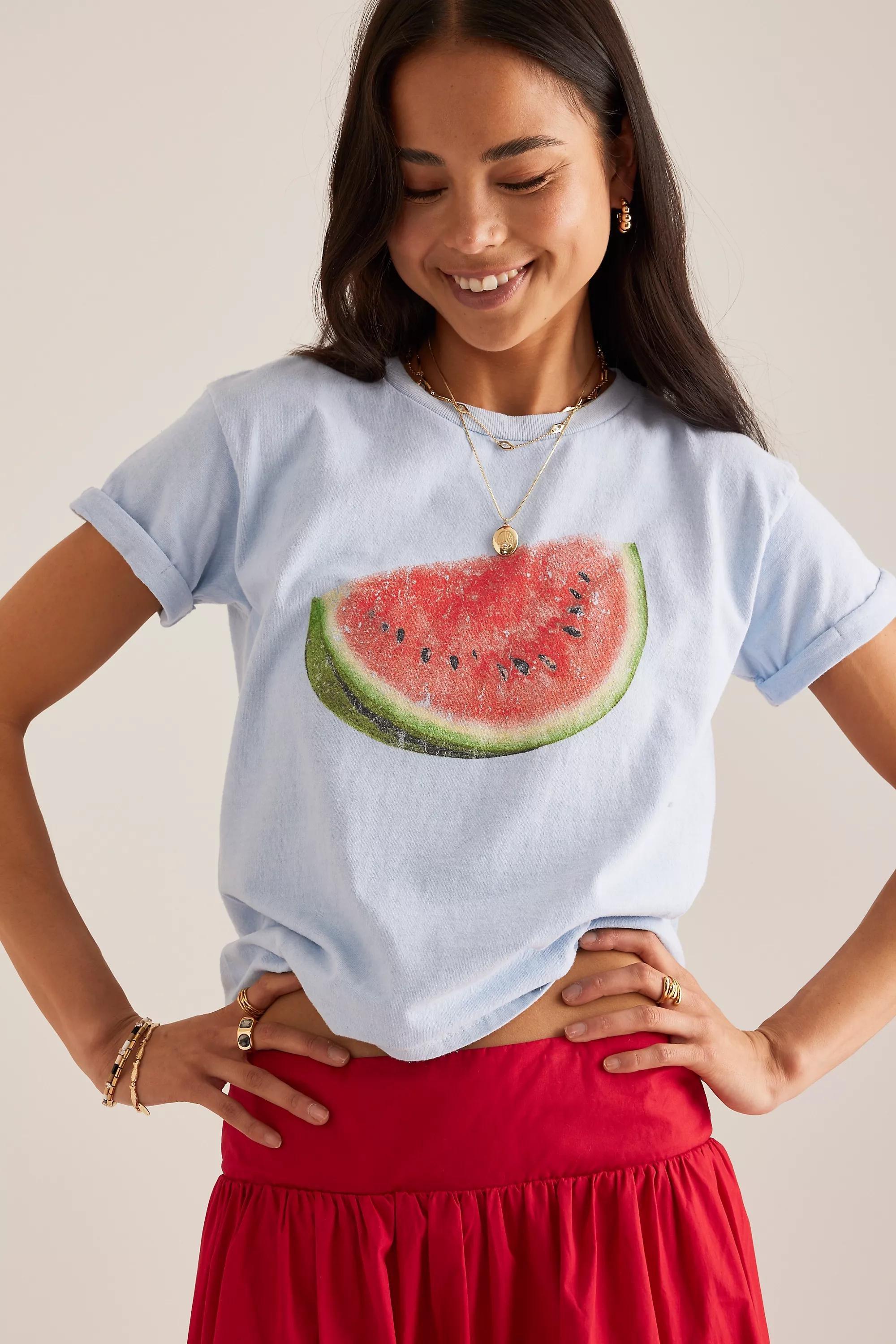 Anthropologie Graphic Print Basic Shirt, A501_0048, medium