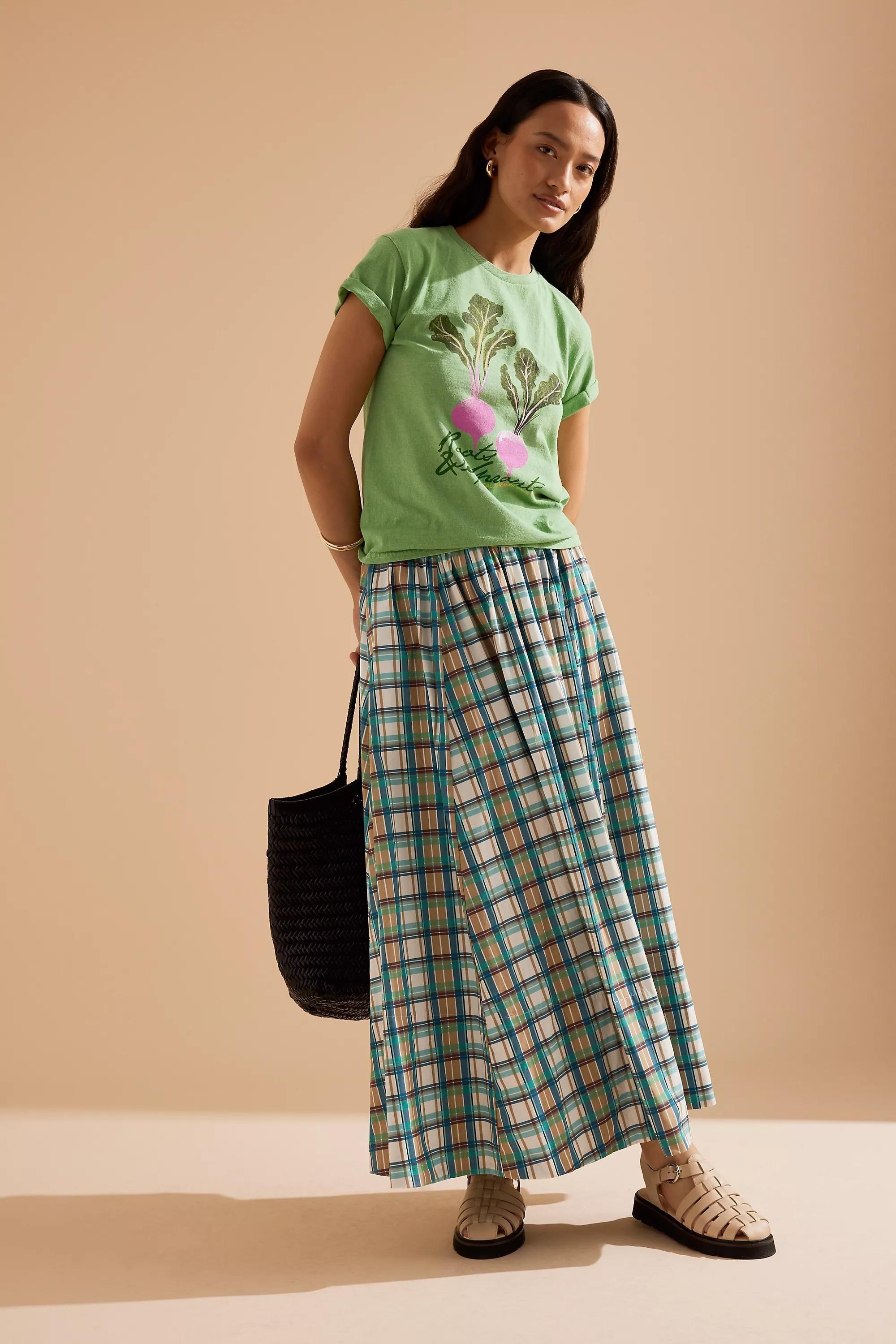 By Anthropologie Printed T- Shirt, Green, , large image number 4