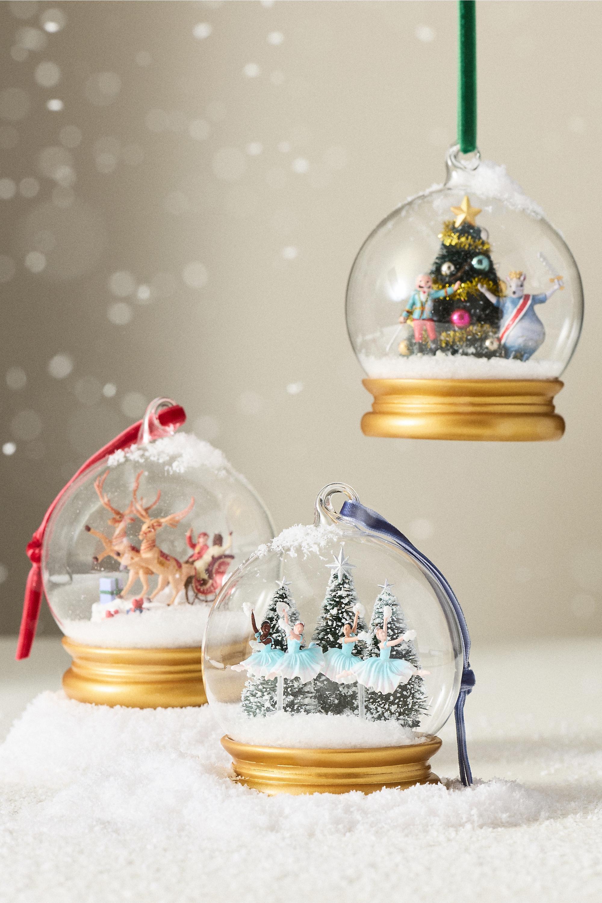 New York City Ballet Glass Snowglobe Ornament, Multicolour, Blue, large image number 1