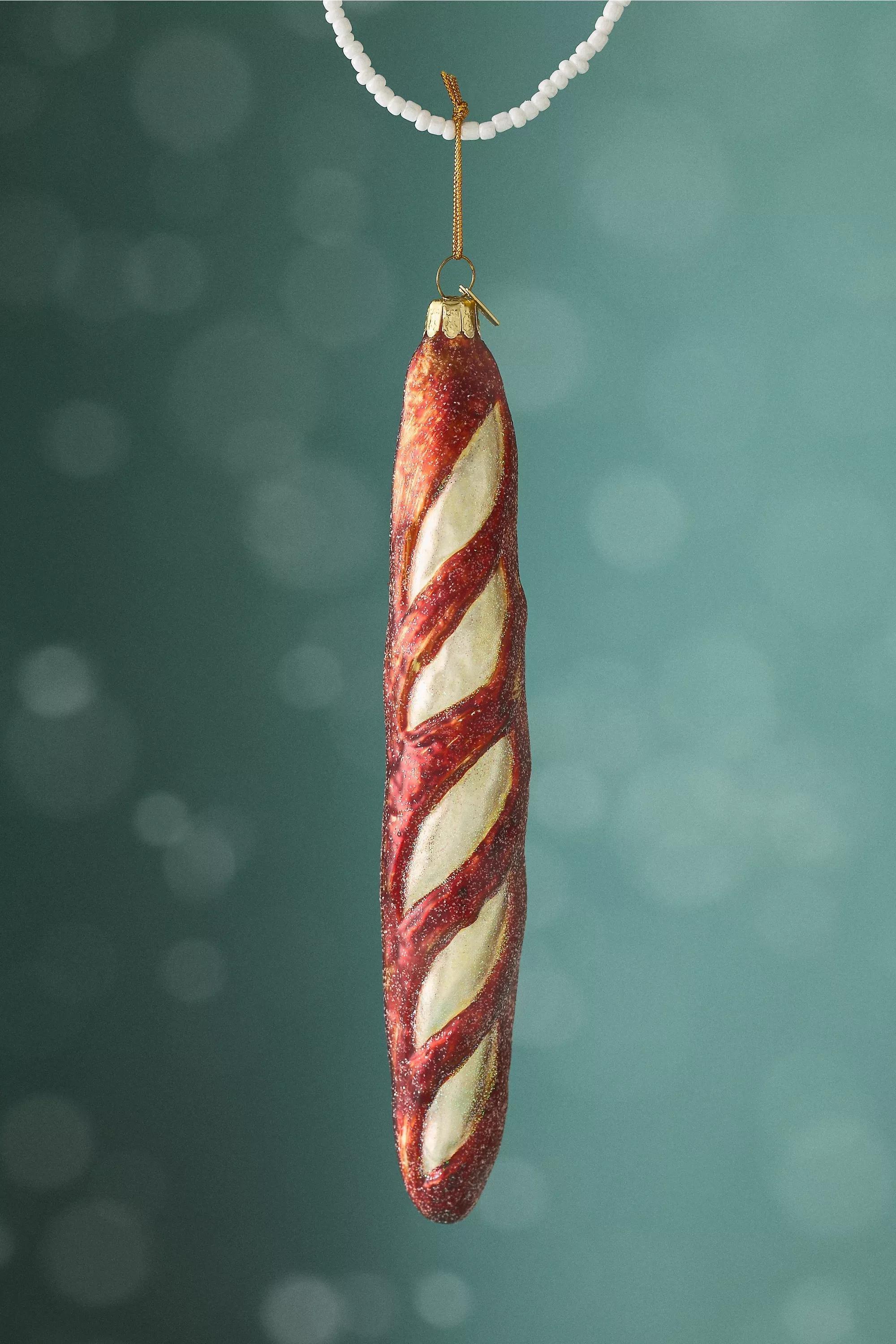 French Baguette Ornament, Brown, Brown, medium