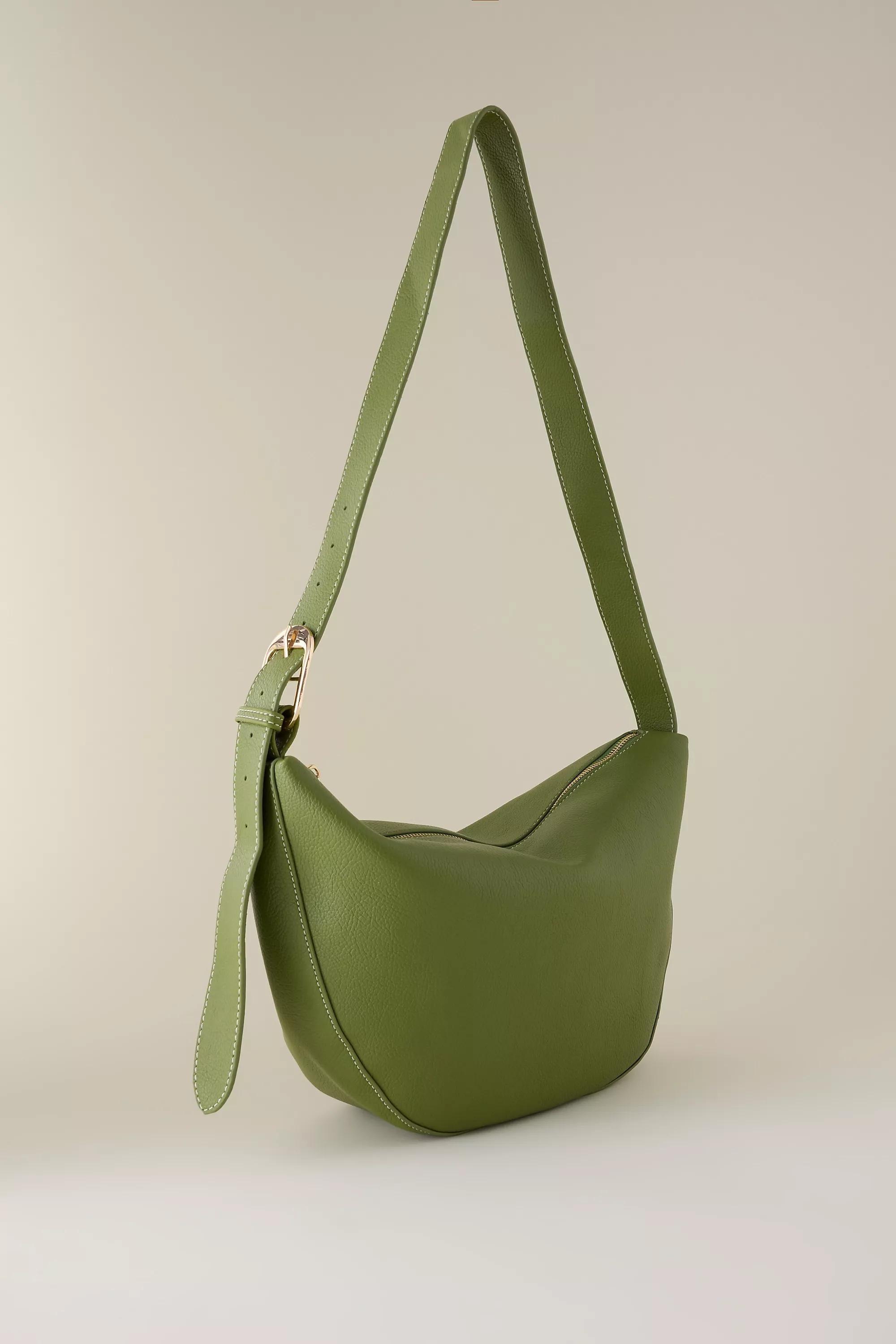 Polished Pebble Sling Bag, Green, A501_0030, large image number 1