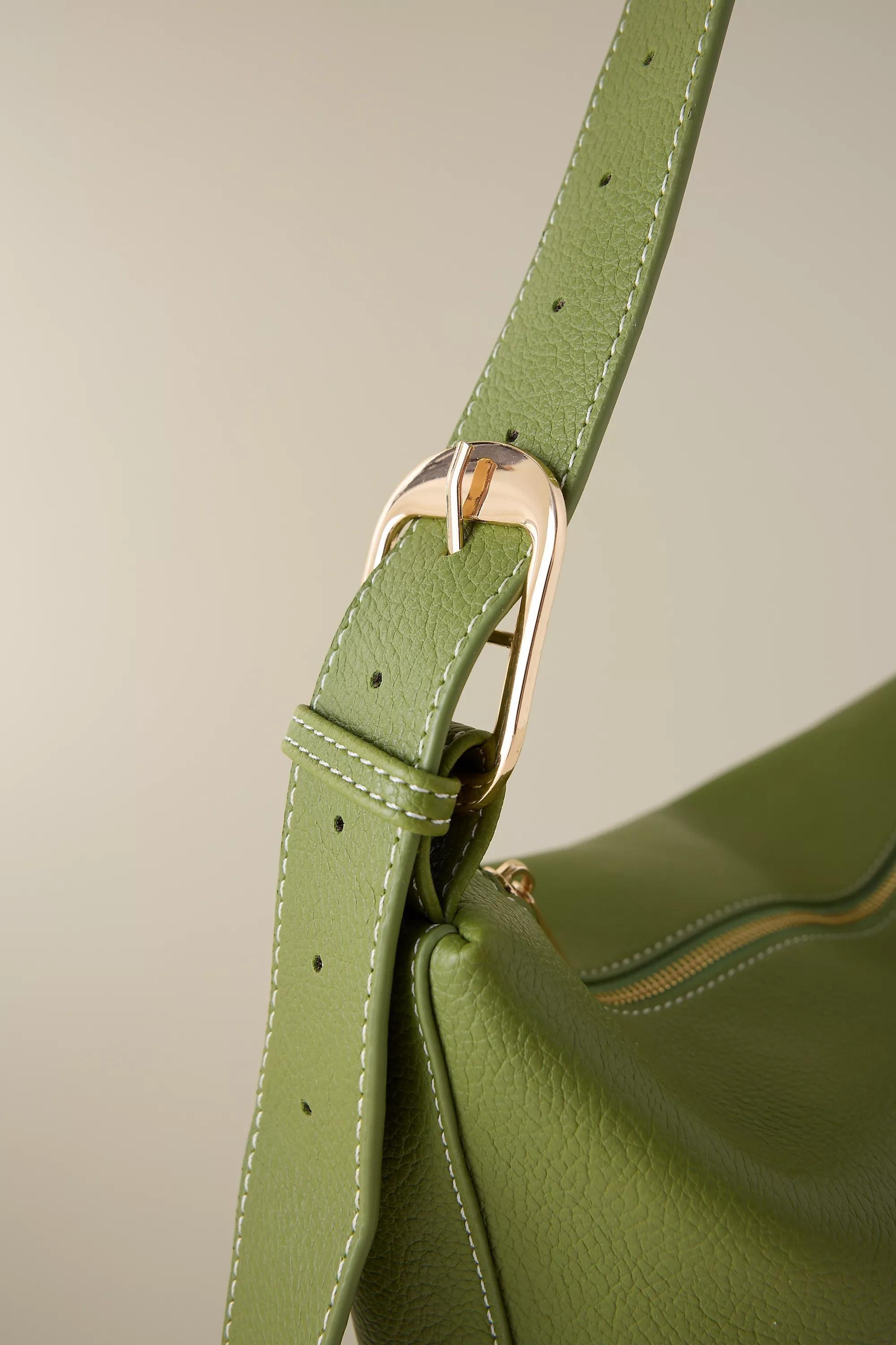 Polished Pebble Sling Bag, Green, A501_0030, large image number 2