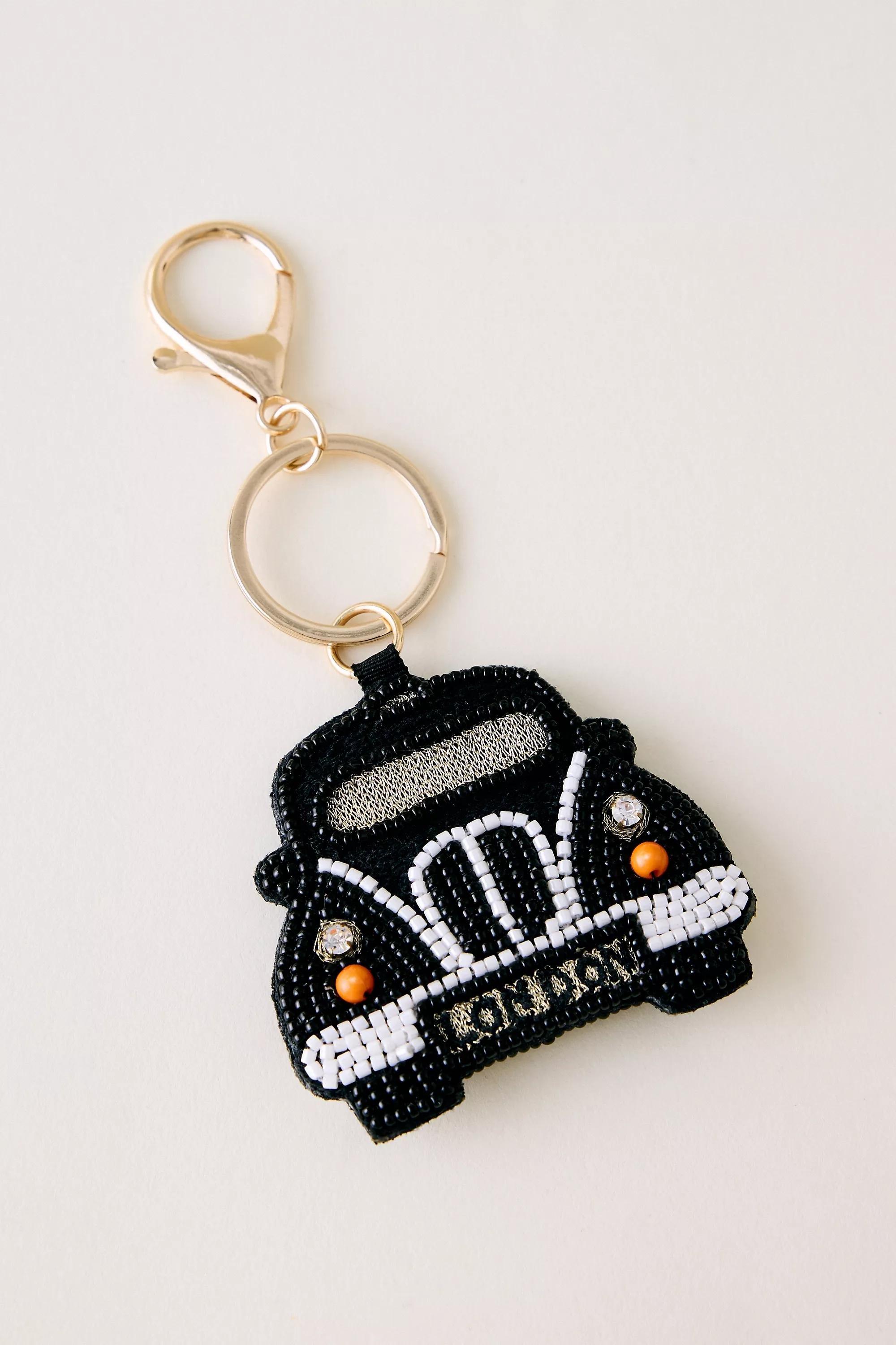 Beaded London Taxi Bag Charm, Multicolour, A501_0000, large image number 0