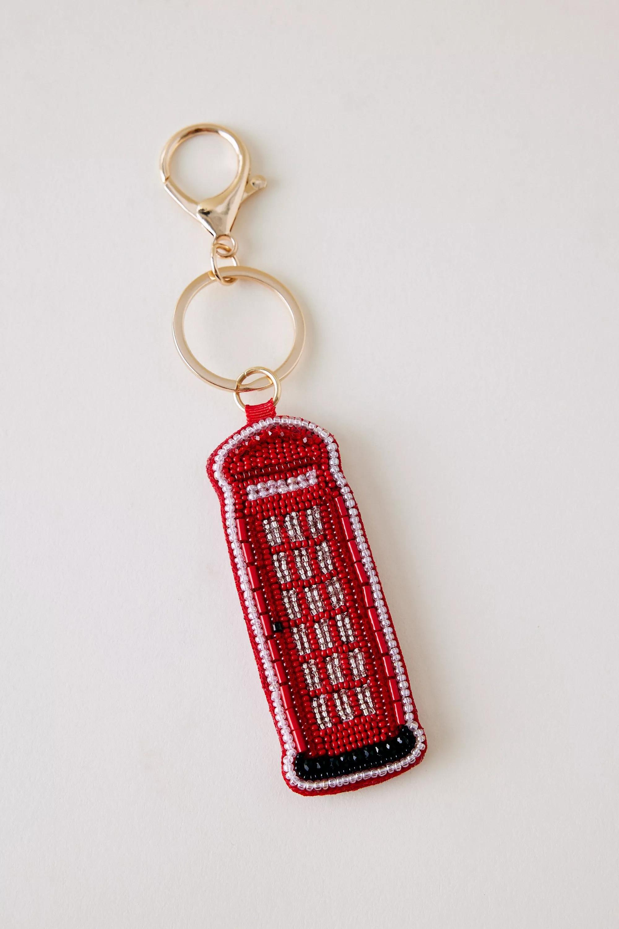 Beaded Telephone Box Bag Charm, Multicolour, A501_0000, large image number 3