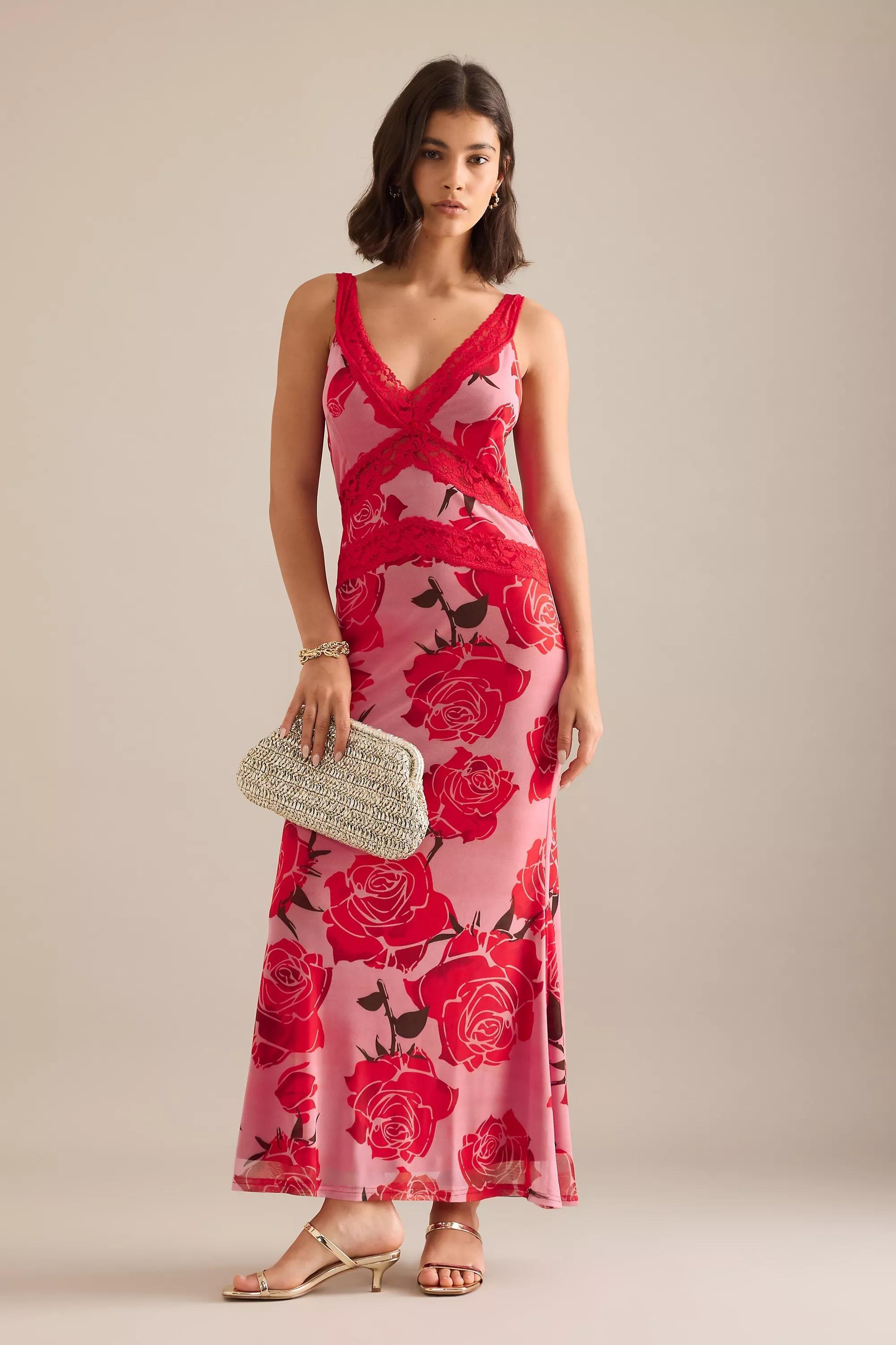 Never Fully Dressed Rose Gianna Slip Dress, Pink, A501_0066, medium