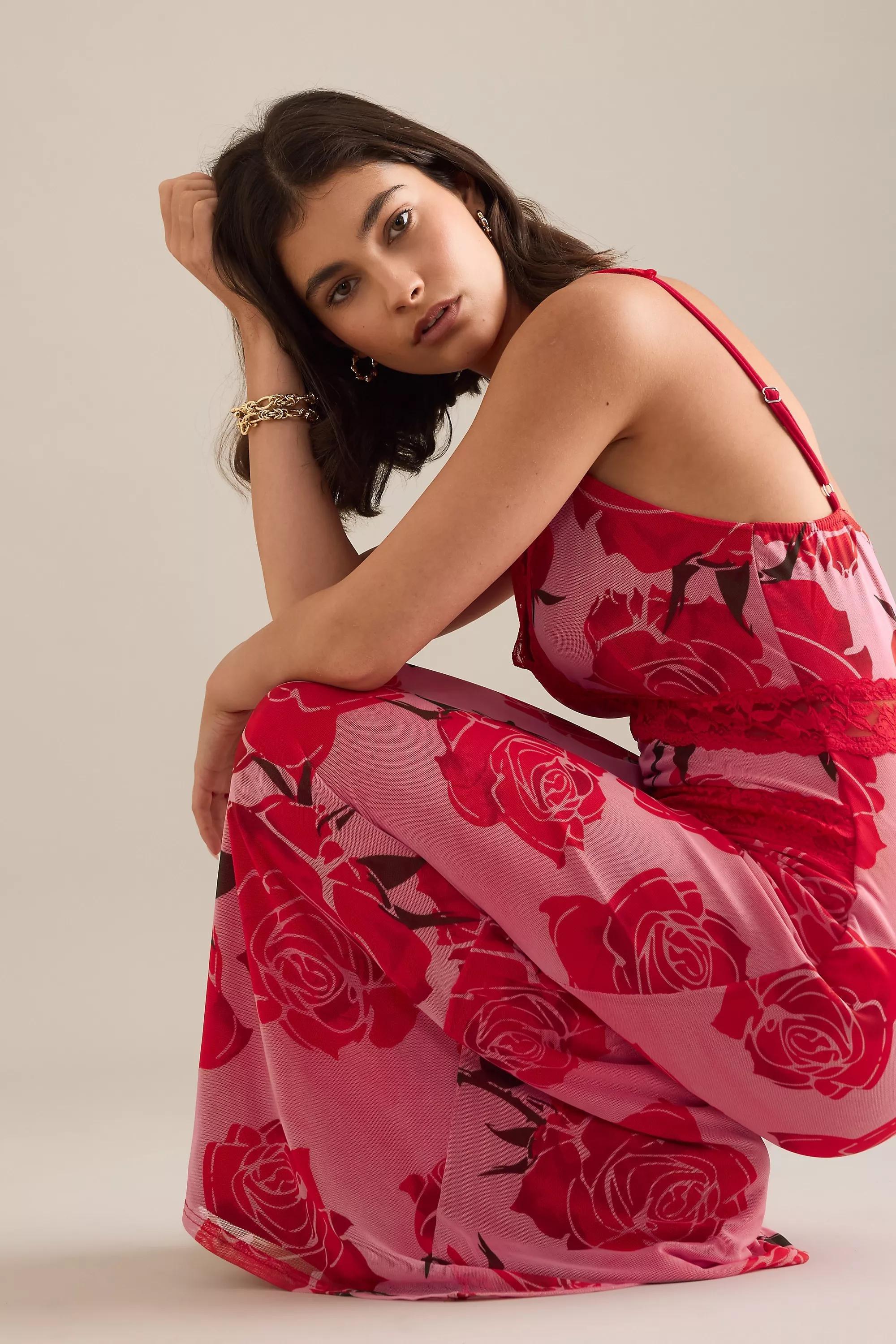 Never Fully Dressed Rose Gianna Slip Dress, Pink, A501_0066, large image number 2