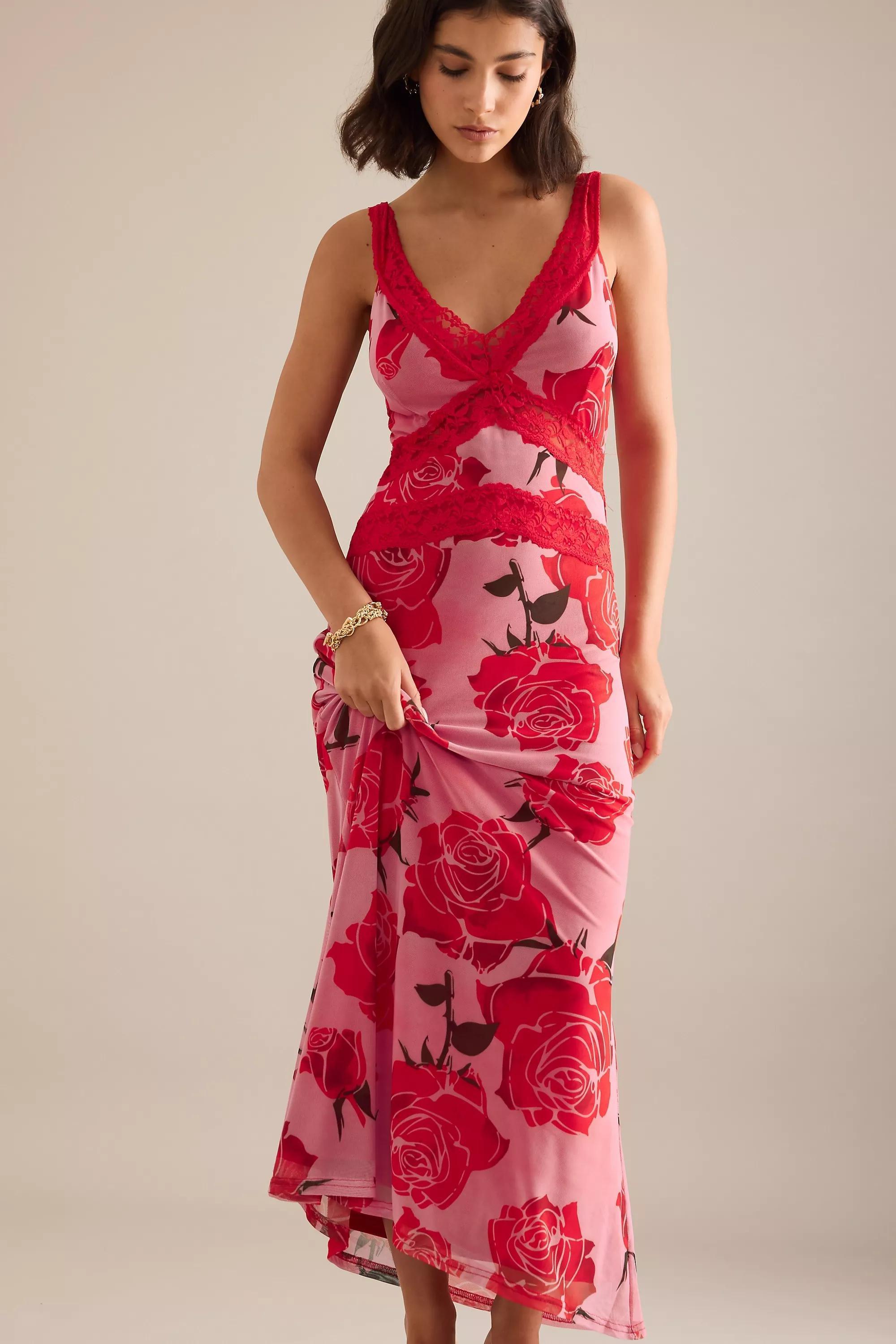Never Fully Dressed Rose Gianna Slip Dress, Pink, A501_0066, large image number 4