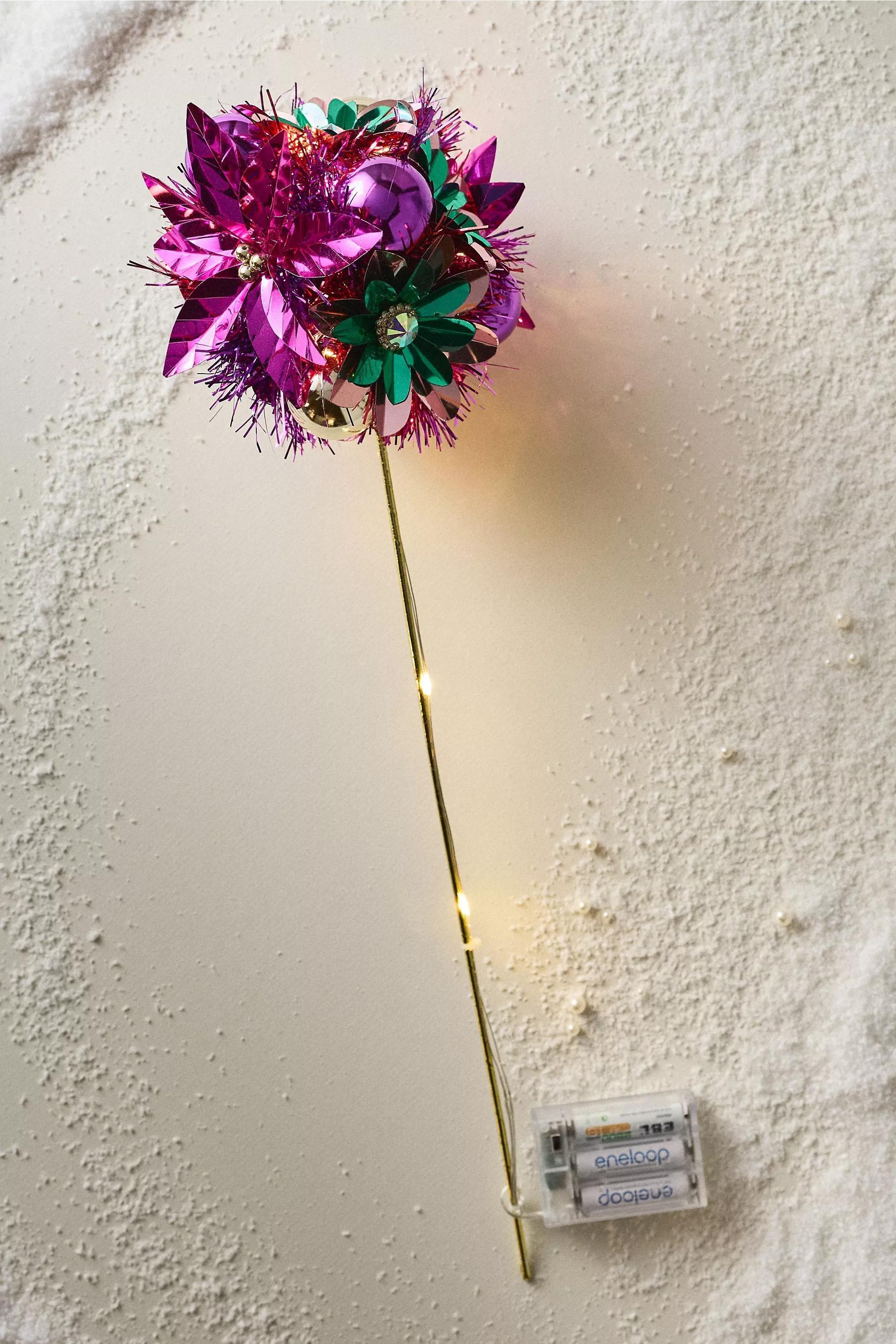 Tinsel Tree Pick, Pink, A501_0066, medium