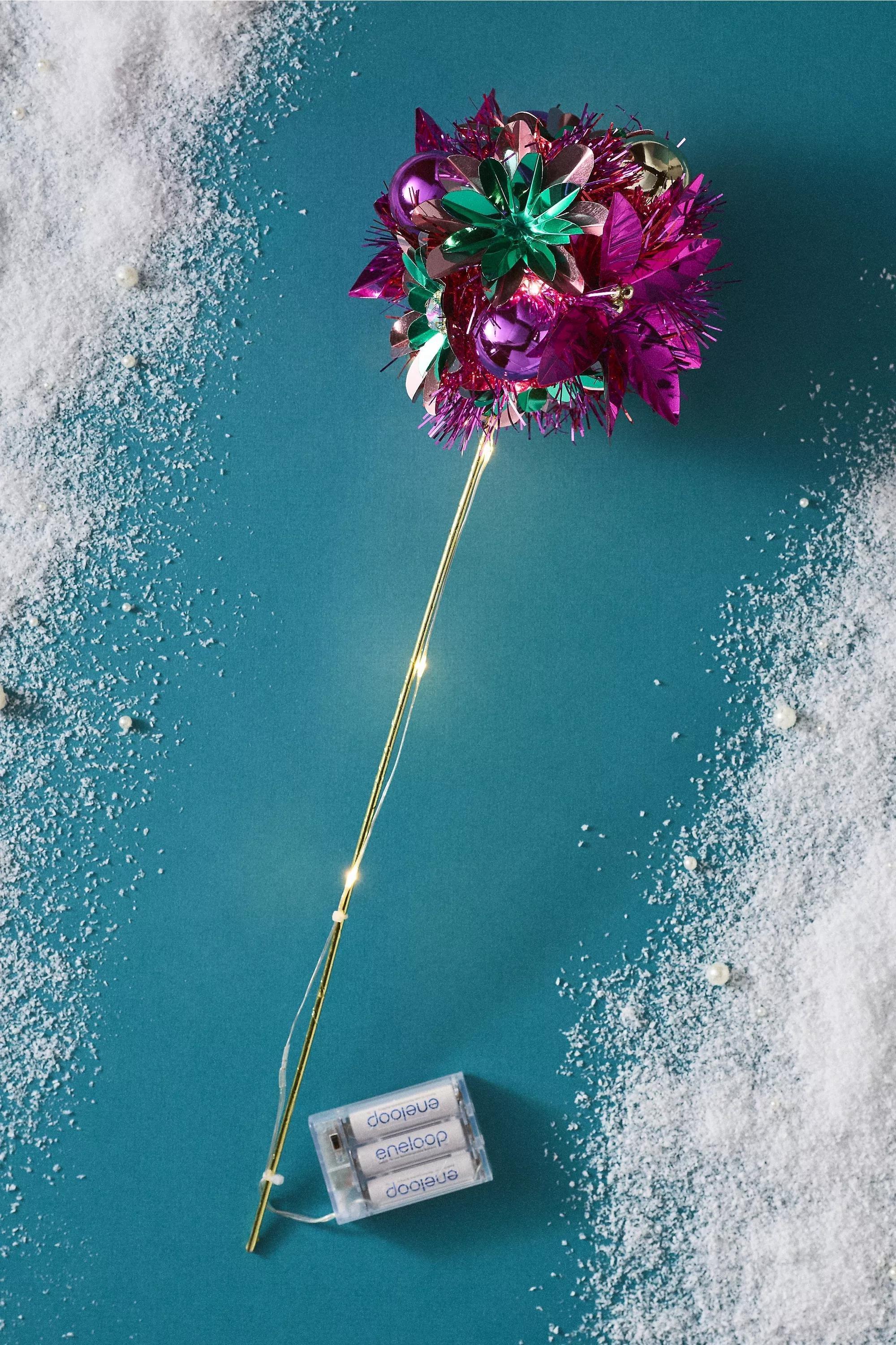 Tinsel Tree Pick, Pink, A501_0066, medium