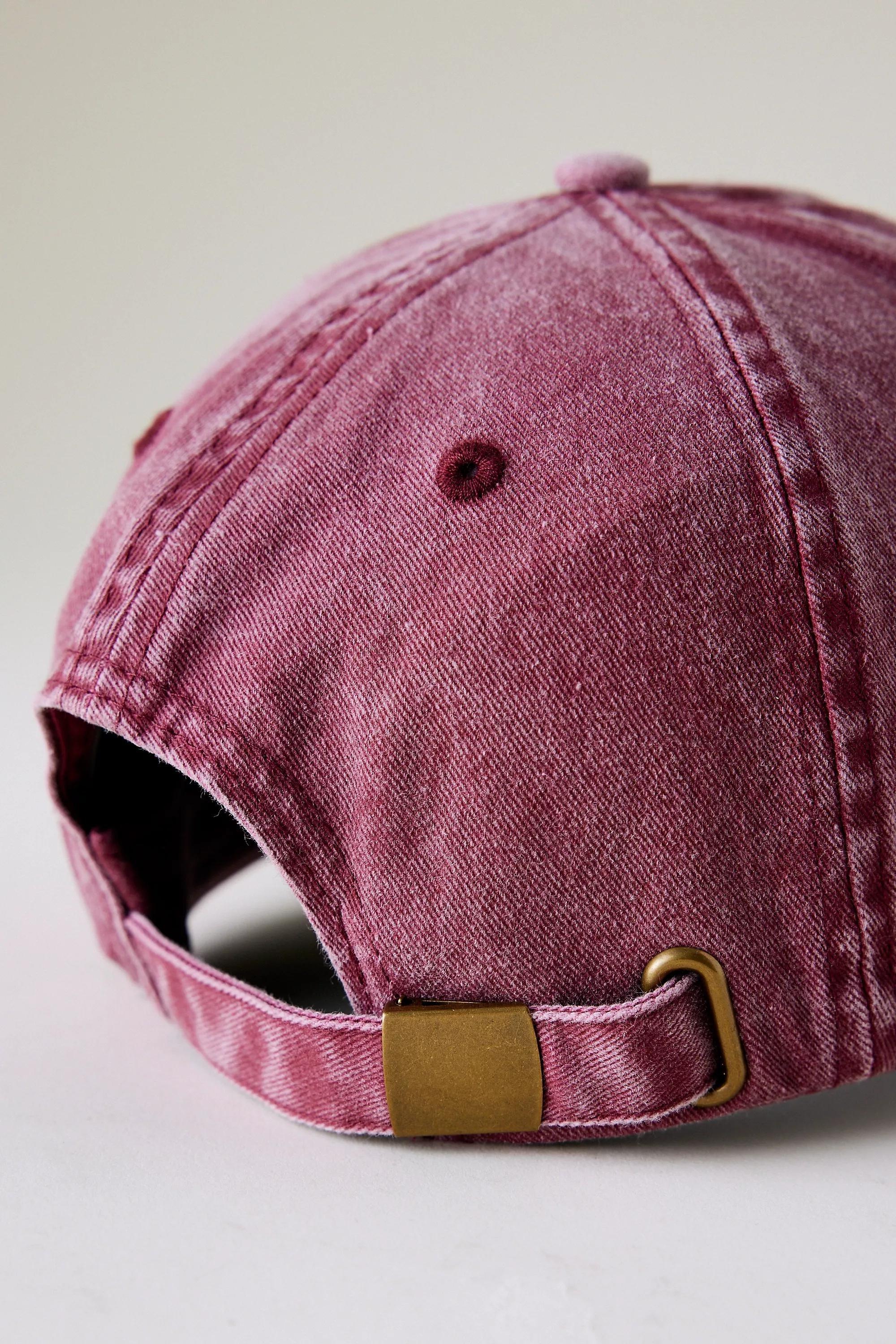Patterned Embroidered Baseball Cap, Red, A501_0069, large image number 2