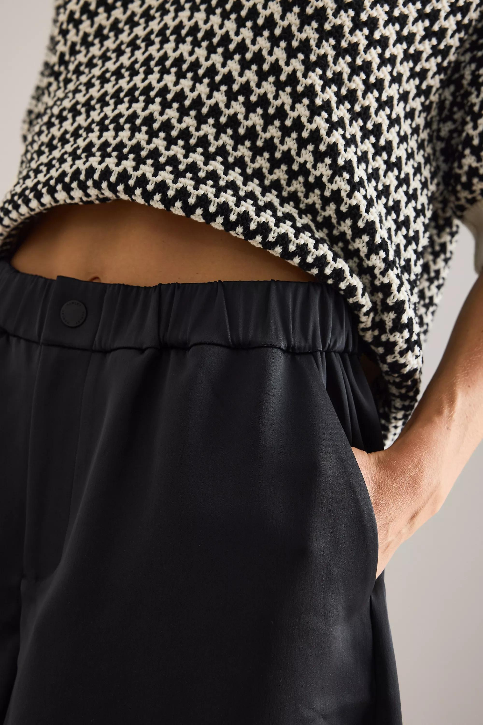 Varley Sarka High-Rise Sateen Shorts, Black, A501_0001, large image number 5