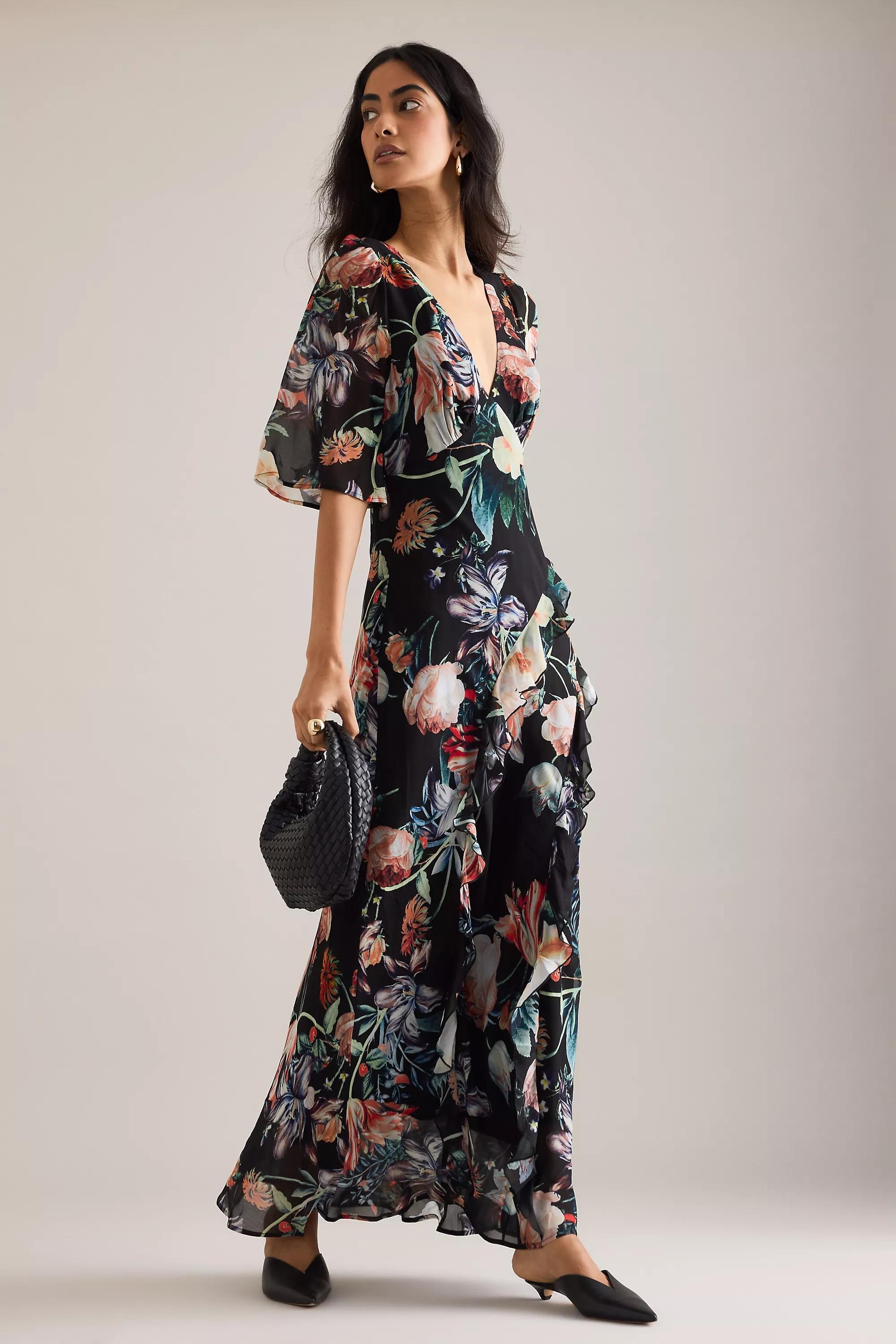 Multicolour Kachel Georgie Floral Maxi Dress, , large image number 0